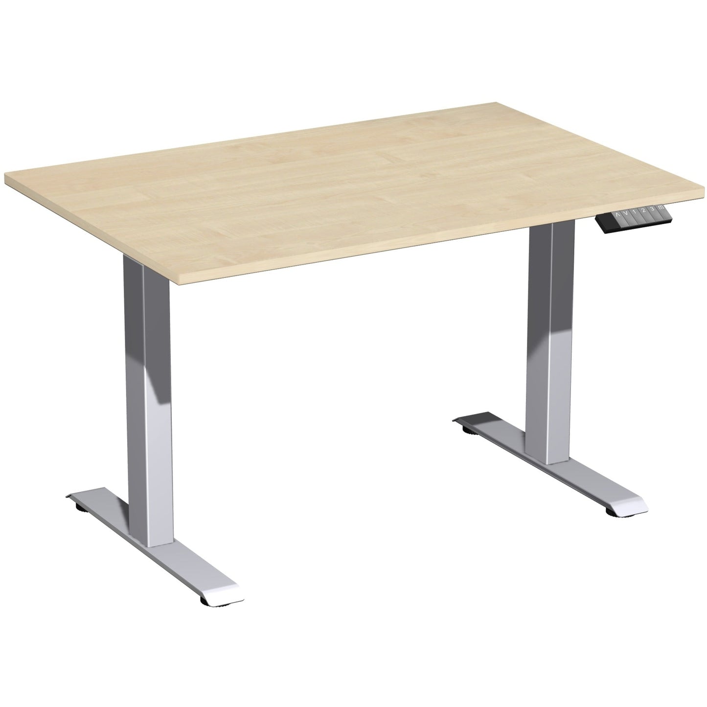 Geramöbel Schreibtisch Elevate Basic Maße: 1.200 x 730-1.230 x 800 mm (B x H x T) Dreischicht-Feinspan, melaminharzbeschichtet ahorn