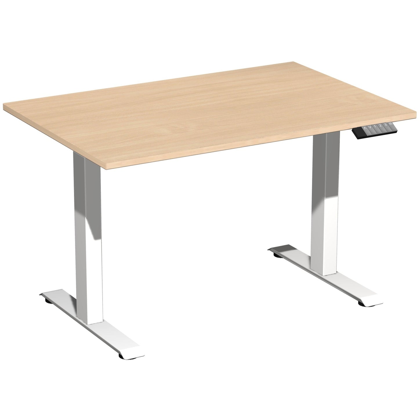 Geramöbel Schreibtisch Elevate Plus Maße: 1.200 x 630-1.280 x 800 mm (B x H x T) Dreischicht-Feinspan, melaminharzbeschichtet buche
