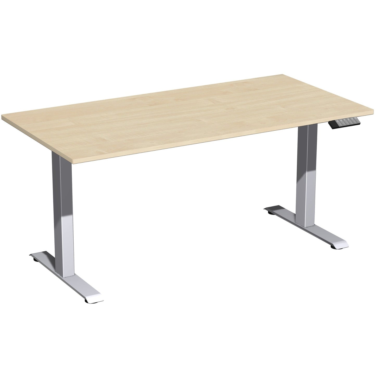 Geramöbel Schreibtisch Elevate Plus Maße: 1.600 x 630-1.280 x 800 mm (B x H x T) Dreischicht-Feinspan, melaminharzbeschichtet ahorn