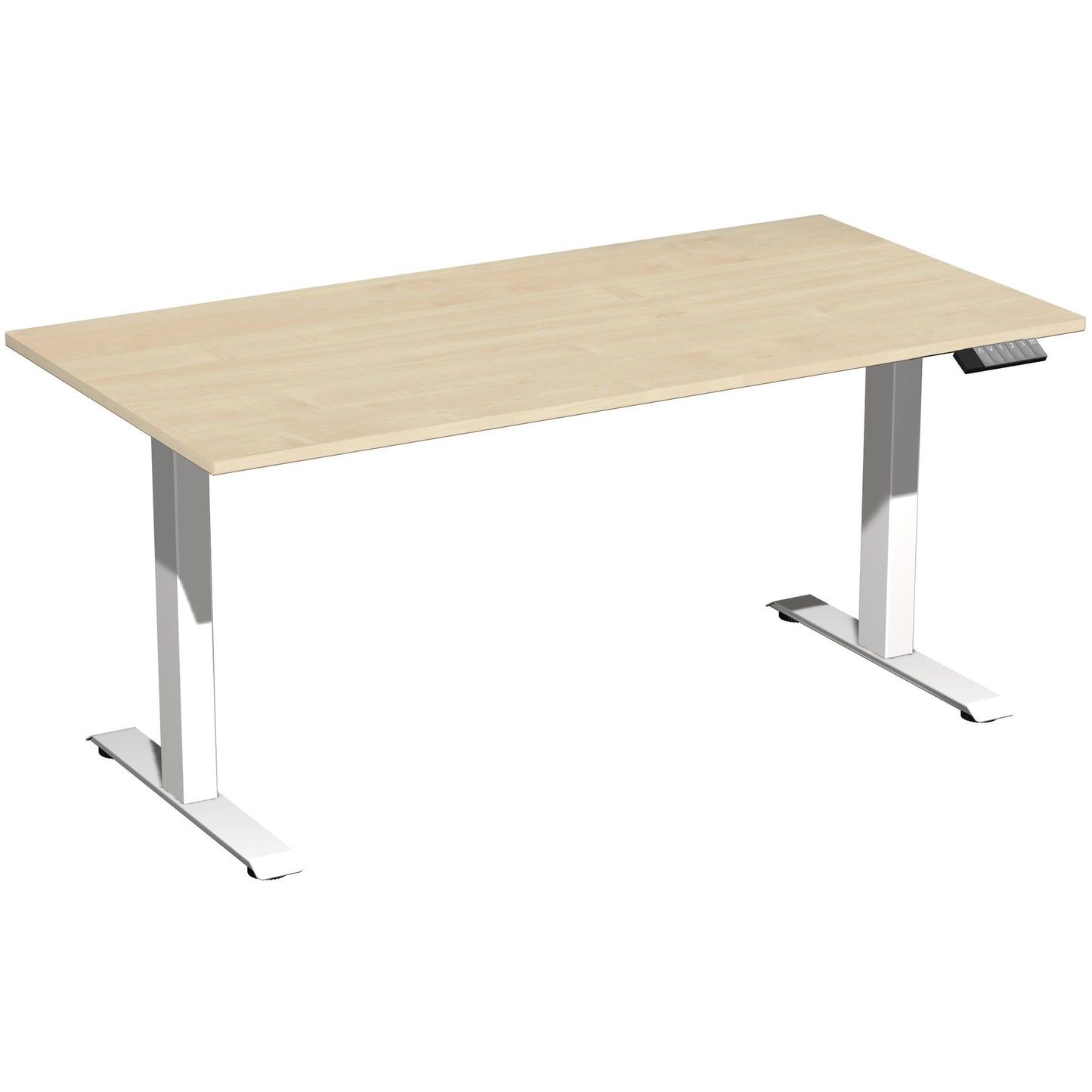 Geramöbel Schreibtisch Elevate Basic Maße: 1.600 x 730-1.230 x 800 mm (B x H x T) Dreischicht-Feinspan, melaminharzbeschichtet ahorn