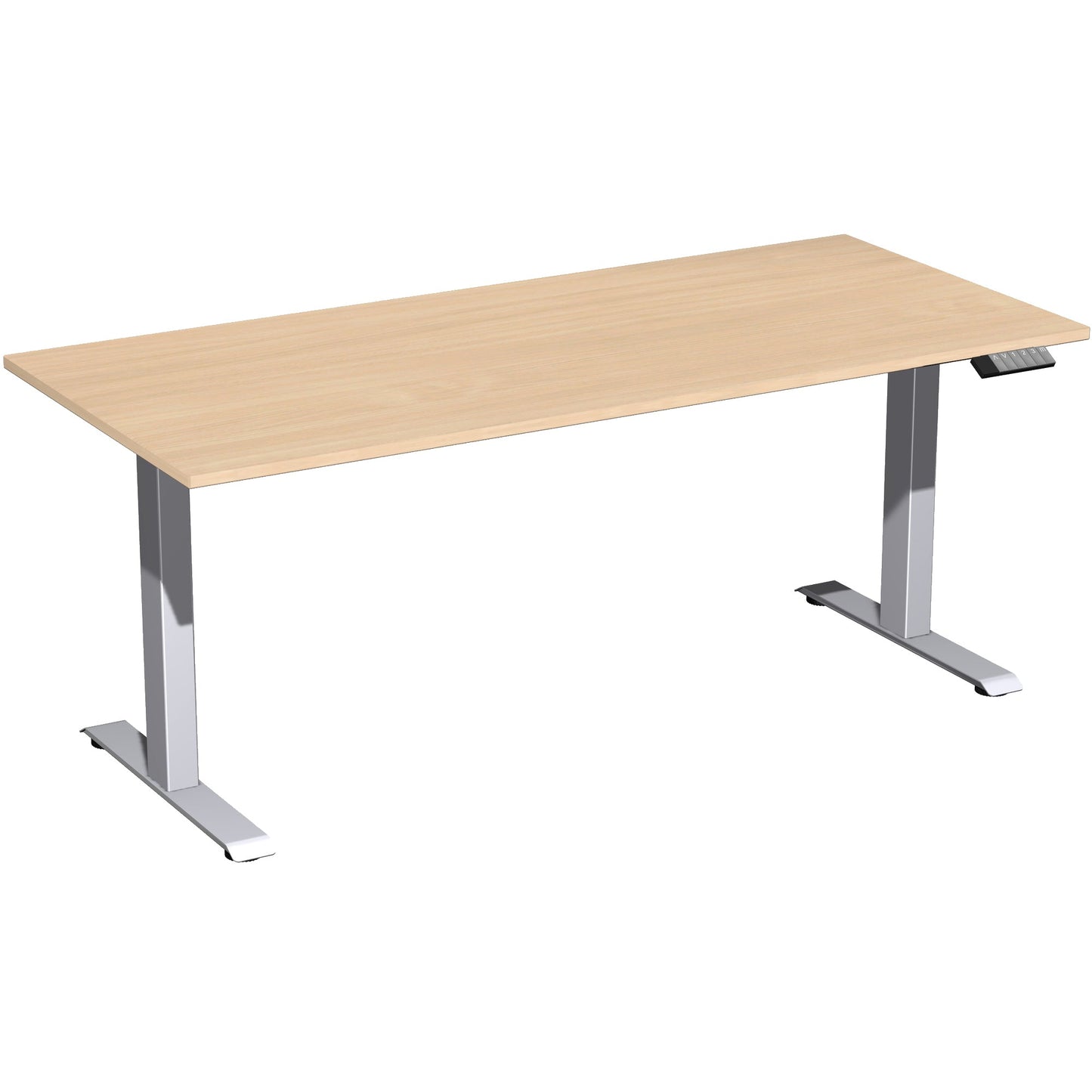 Geramöbel Schreibtisch Elevate Plus Maße: 1.800 x 630-1.280 x 800 mm (B x H x T) Dreischicht-Feinspan, melaminharzbeschichtet buche