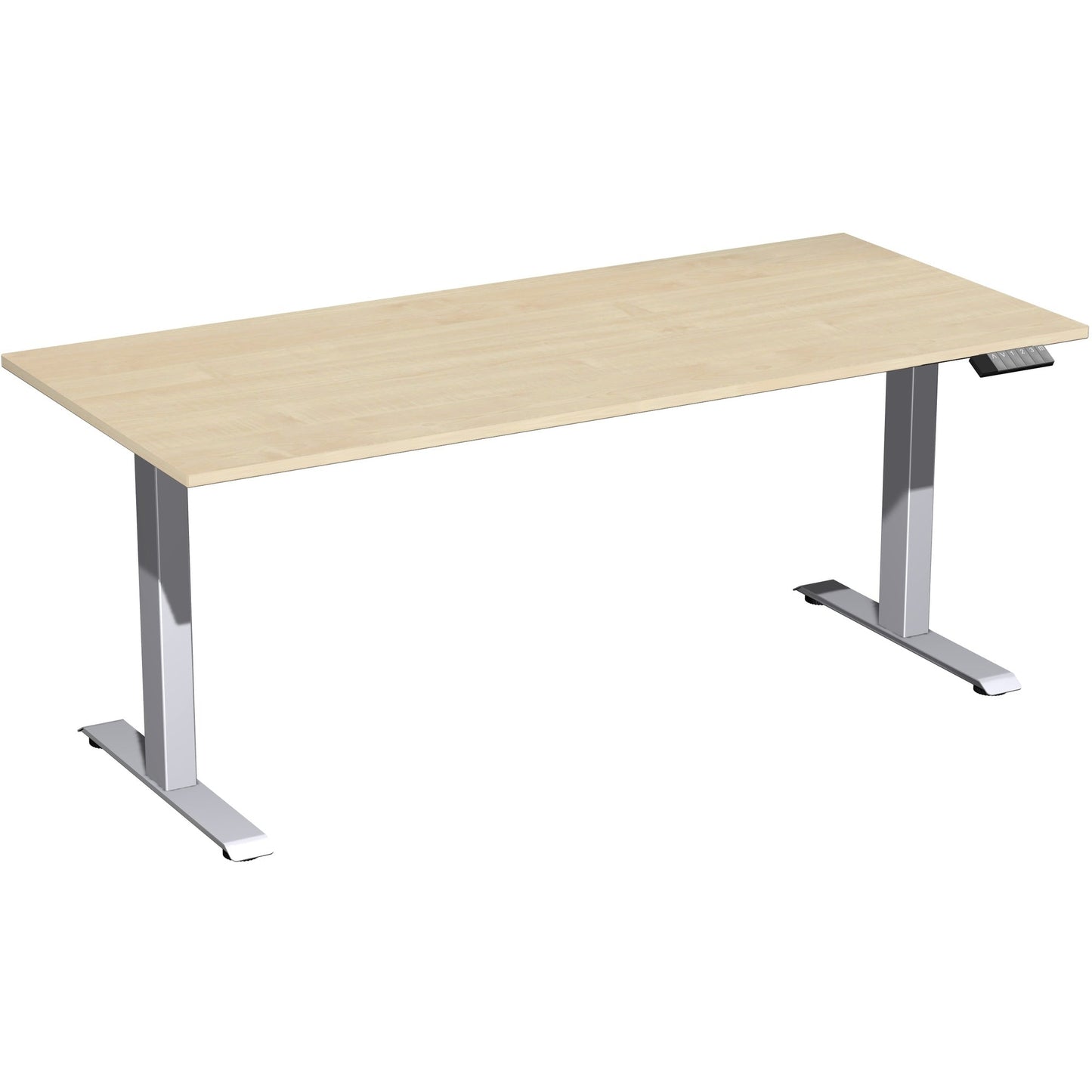 Geramöbel Schreibtisch Elevate Plus Maße: 1.800 x 630-1.280 x 800 mm (B x H x T) Dreischicht-Feinspan, melaminharzbeschichtet ahorn