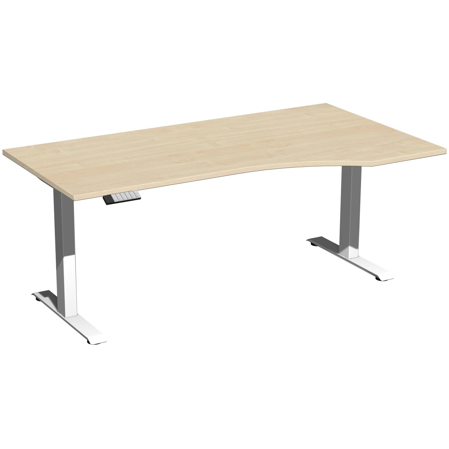 Geramöbel Schreibtisch Elevate Basic Maße: 1.800 x 730-1.230 x 1.000 mm (B x H x T) Dreischicht-Feinspan, melaminharzbeschichtet ahorn