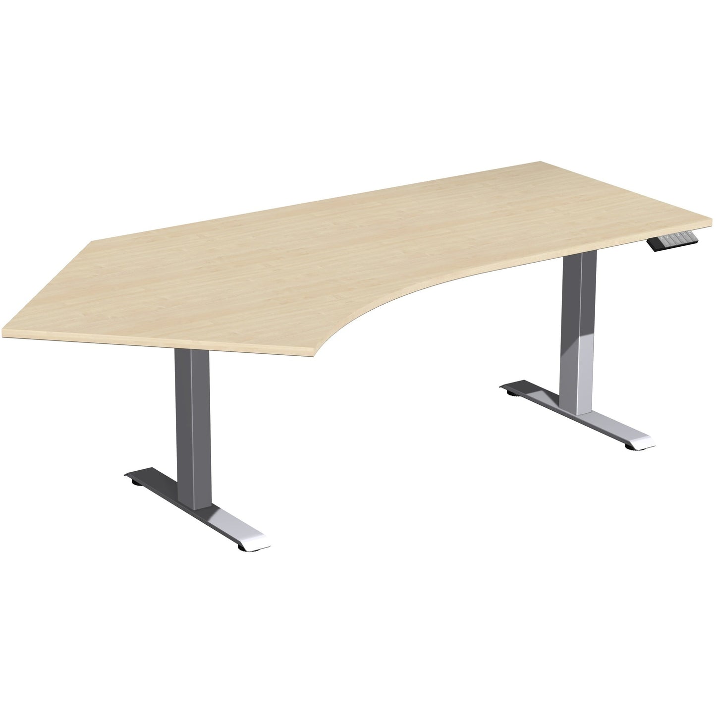 Geramöbel Schreibtisch Elevate Basic Maße: 2.166 x 730-1.230 x 1.130 mm (B x H x T) Dreischicht-Feinspan, melaminharzbeschichtet ahorn