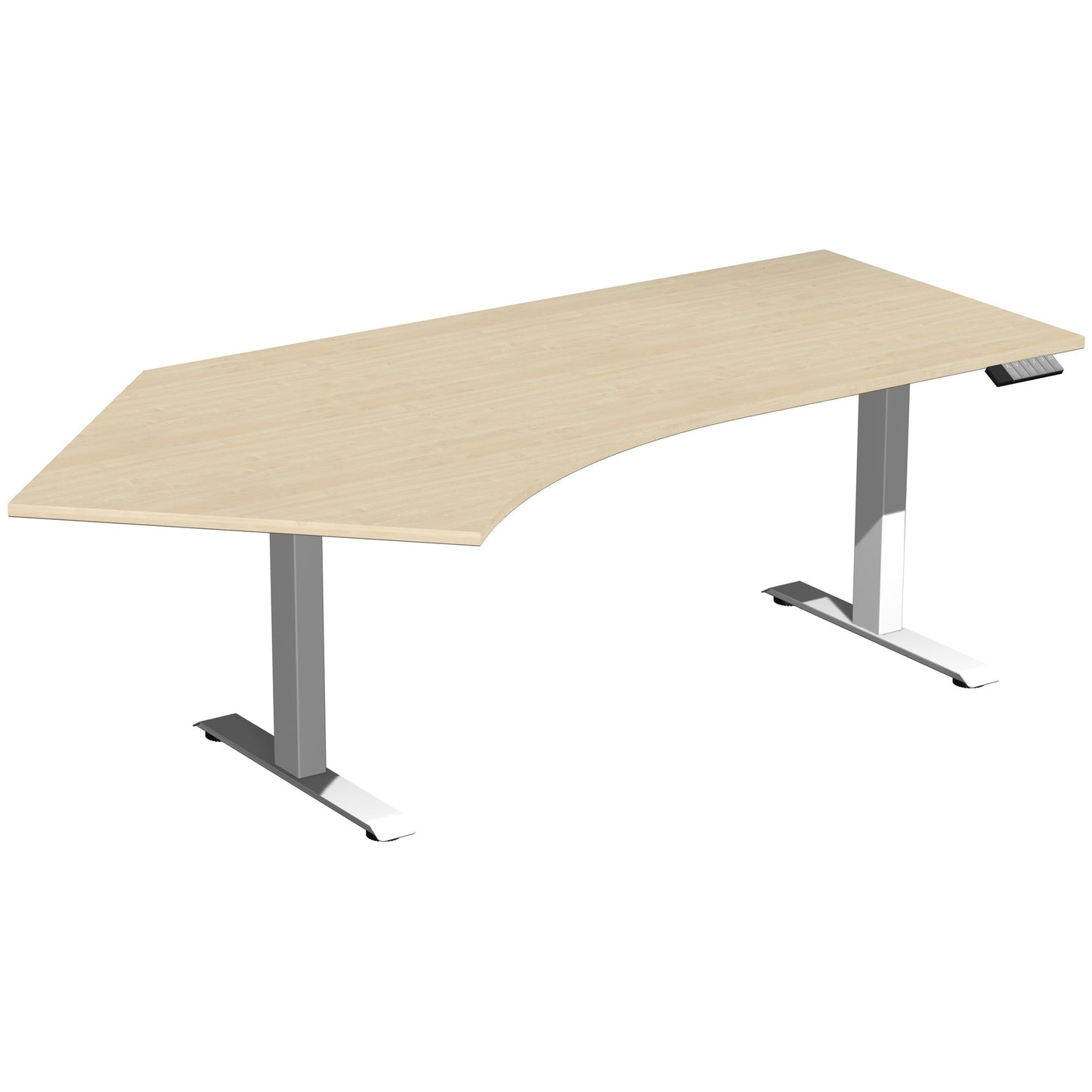Geramöbel Schreibtisch Elevate Plus Maße: 2.166 x 630-1.280 x 1.130 mm (B x H x T) Dreischicht-Feinspan, melaminharzbeschichtet ahorn