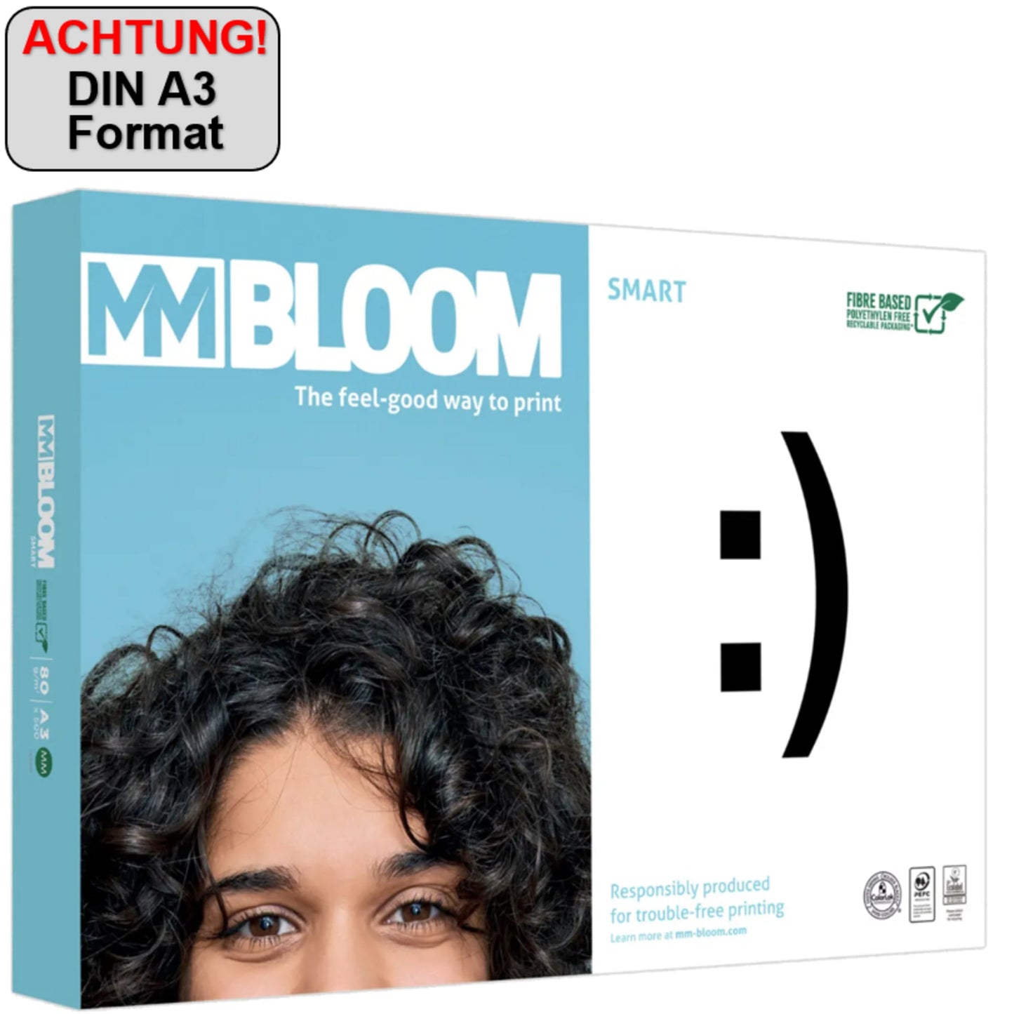 MM BLOOM Kopierpapier Smart DIN A3 80g/m² weiß 500 Bl./Pack.