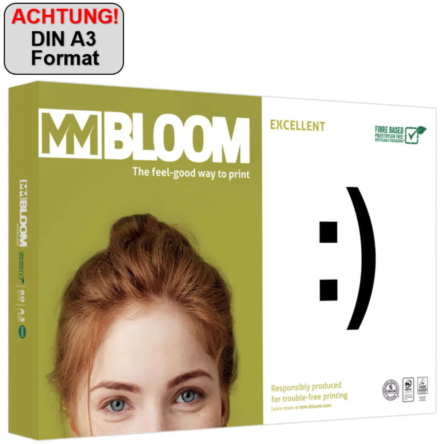 MM BLOOM Kopierpapier Excellent DIN A3 80g/m² weiß 500 Bl./Pack.