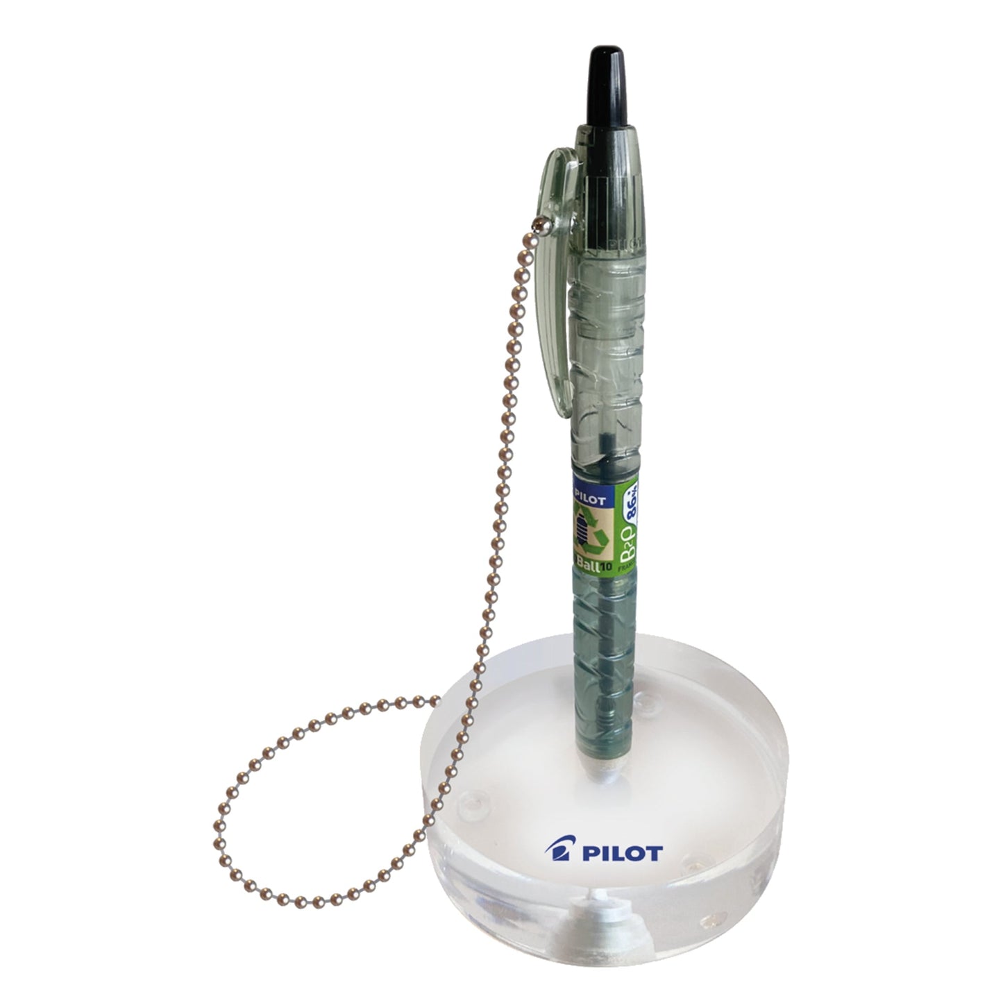 PILOT Kugelschreiberständer Bottle 2 Pen Ecoball 0,4mm schwarz Kunststoff, 86 % recycelt transluzent