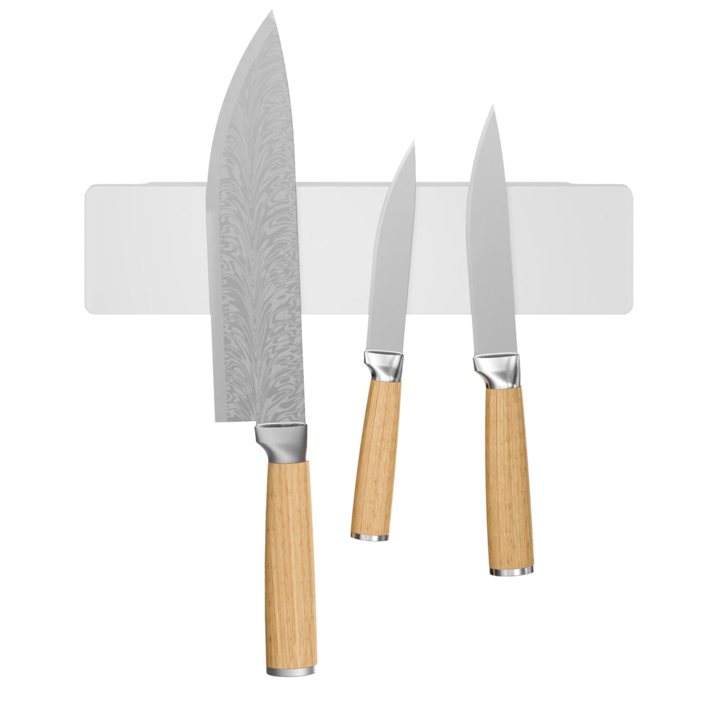 tesa® Messerhalter KITCHEN 26,5 x 6,5 x 3,5 cm (B x H x T) Metall/ABS Kunststoff weiß