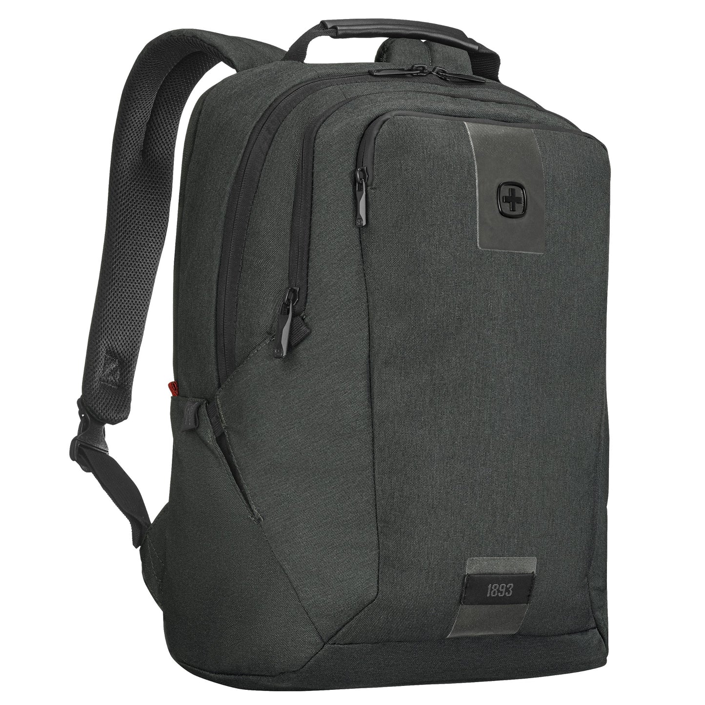 Wenger Notebookrucksack MX ECO Professional Reißverschluss SmartOrg Organizer zur Aufbewahrung von Kabeln, Ladegeräten und Visitenkarten, erweiterbare versteckte Seitentaschen PET, recycelt grau