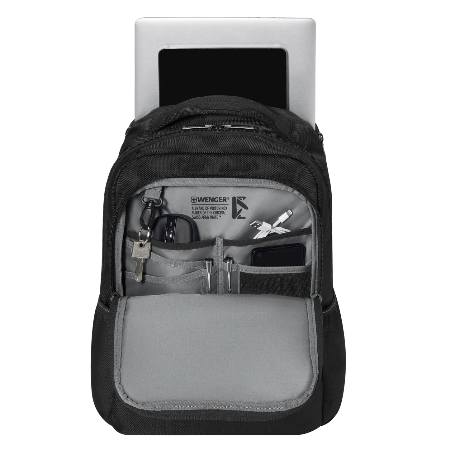 Wenger Notebookrucksack XE Resist Reißverschluss Geräumiges Hauptfach, Organizer für wichtige Accessoires zur übersichtlichen Aufbewahrung von Kabeln, Ladegeräten und Visitenkarten, Seitentaschen für eine Wasserflasche oder einen Schirm PET, recyceltsw