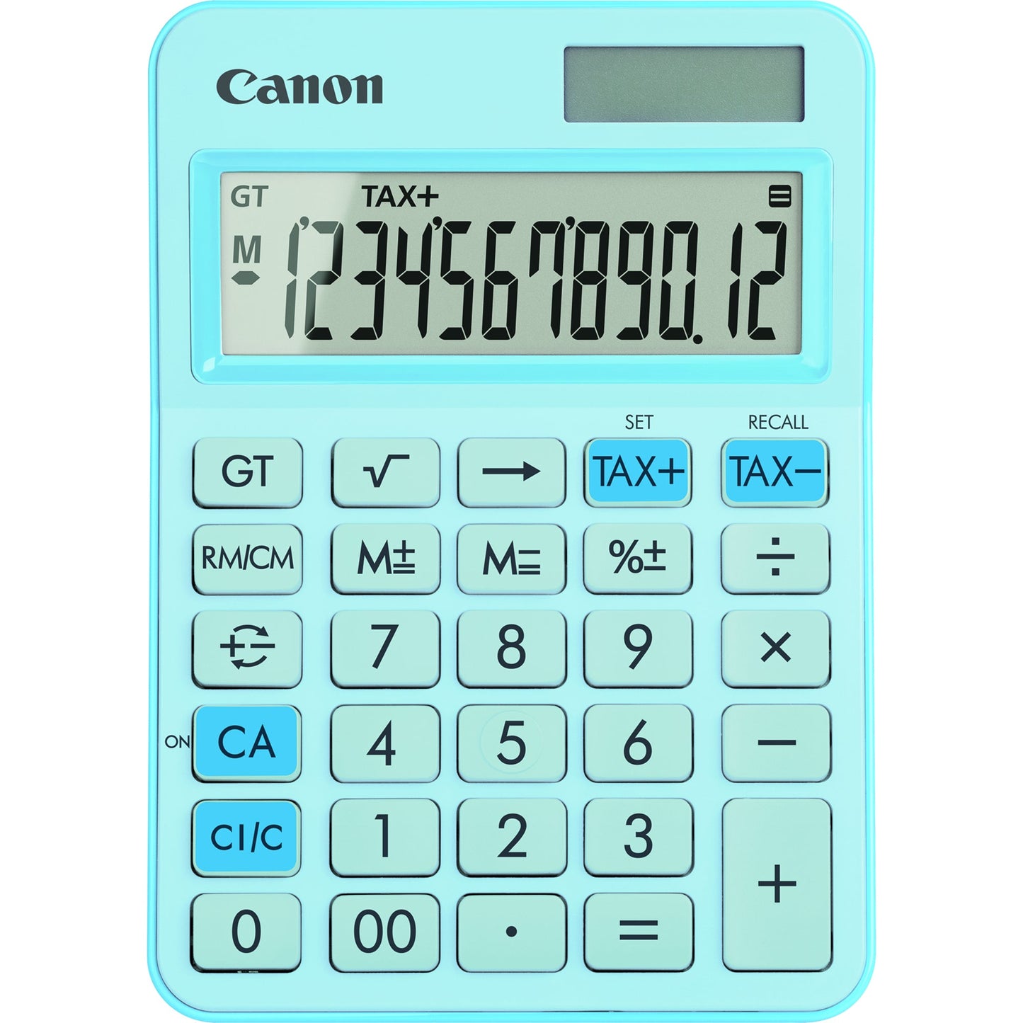 Canon Tischrechner LS-125KB 106 x 25 x 147 mm (B x H x T) Batterie, Solar-Energie blau