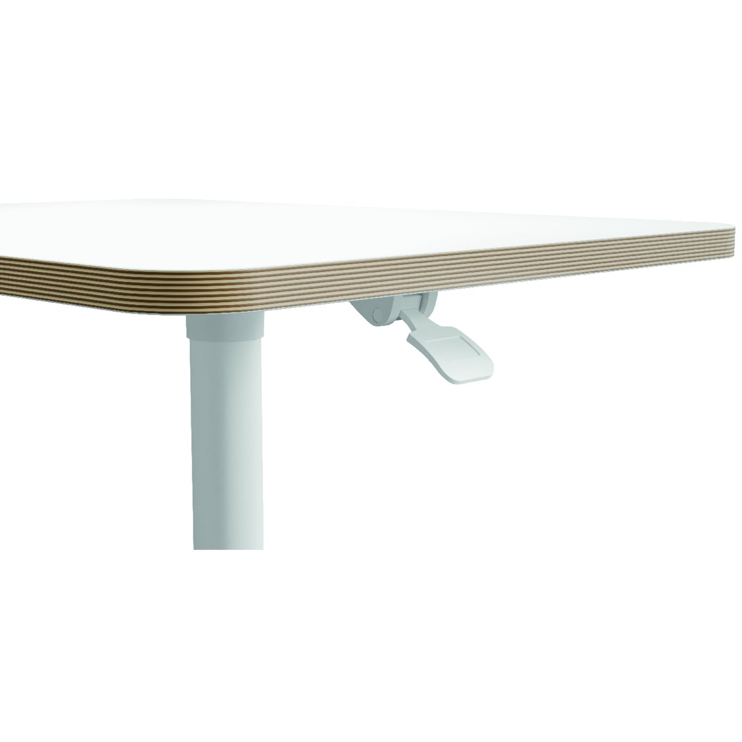 Leitz Schreibtisch Ergo Maße: 600 x 750-1.140 x 800 mm (B x H x T) Spanplatte weiß