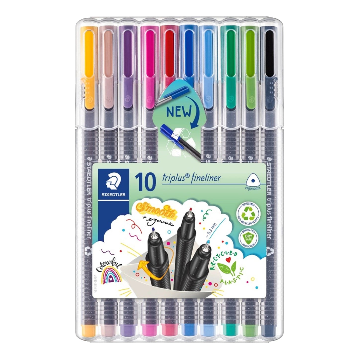 STAEDTLER® Fineliner triplus® 334 0,3mm farbig sortiert 10 St./Pack.
