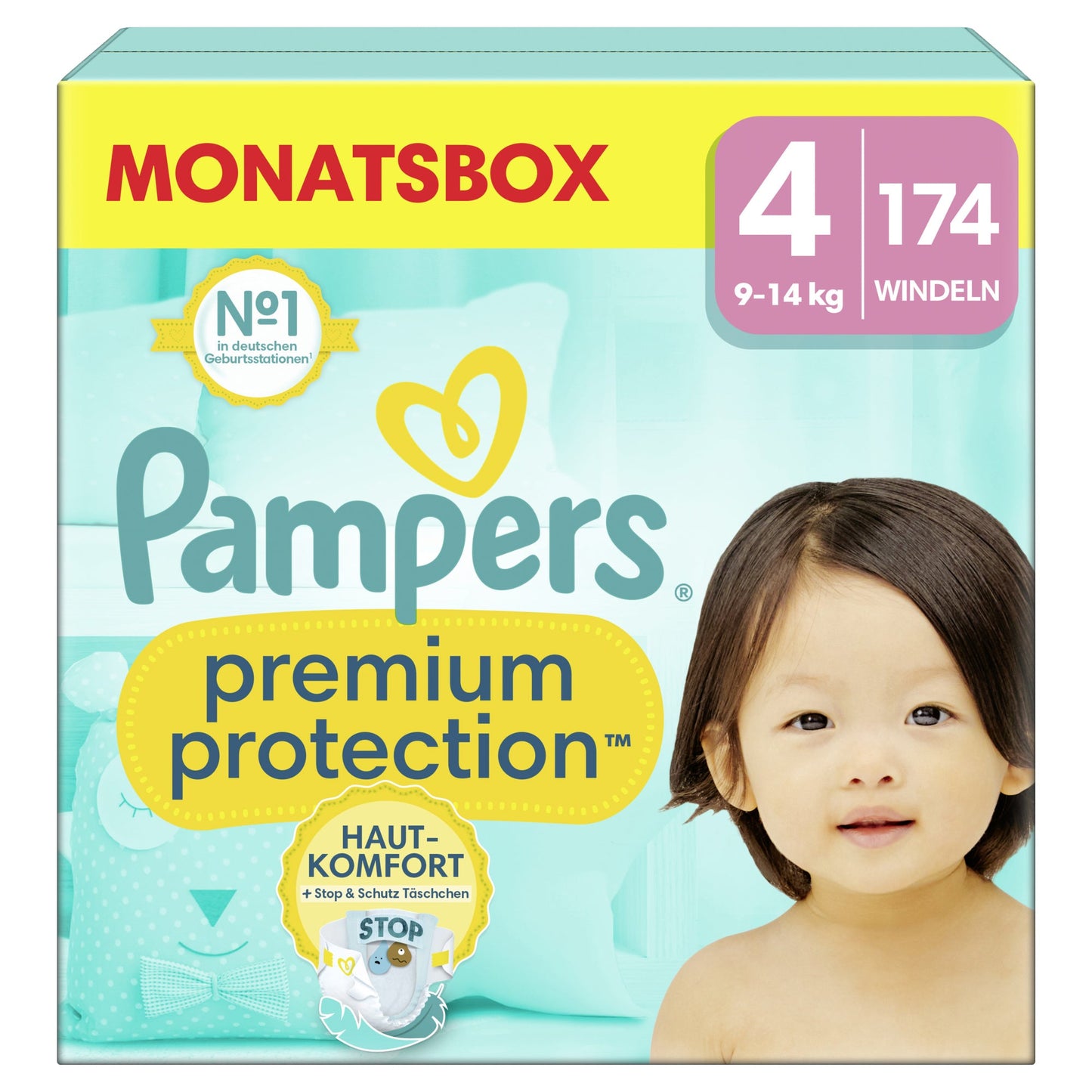 Pampers Windeln Premium Protection 4 (9-14 kg) 174 St./Pack.