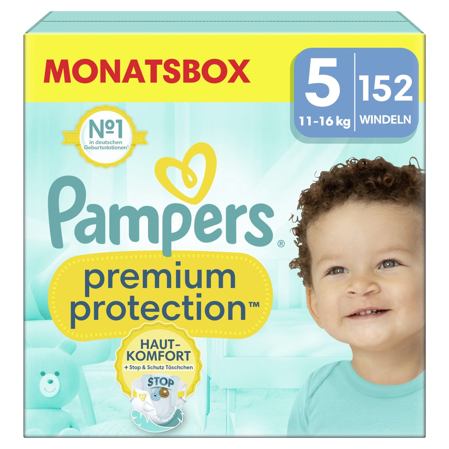 Pampers Windeln Premium Protection 5 (11-16 kg) 152 St./Pack.