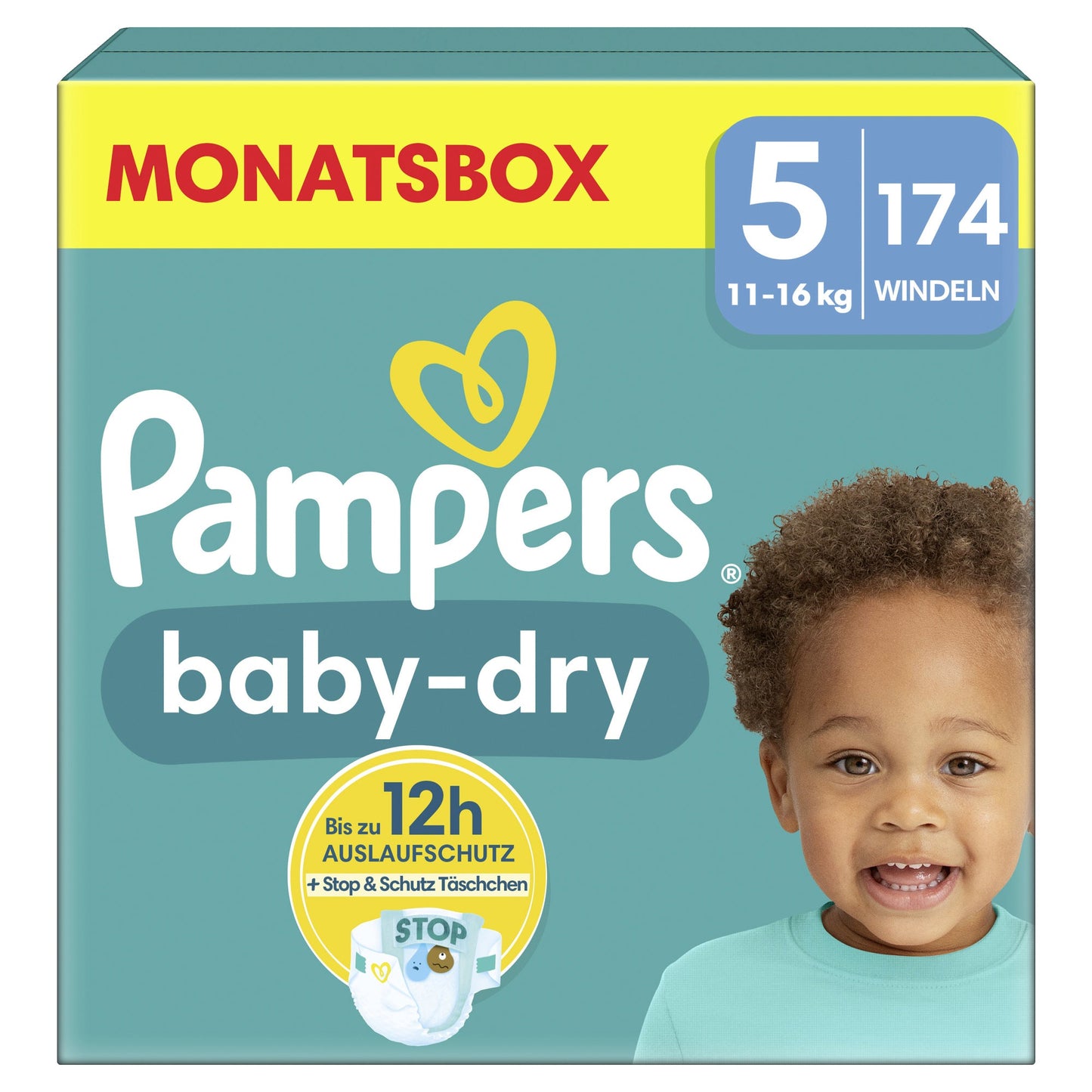 Pampers Windeln Baby Dry 5 (11-16 kg) 174 St./Pack.