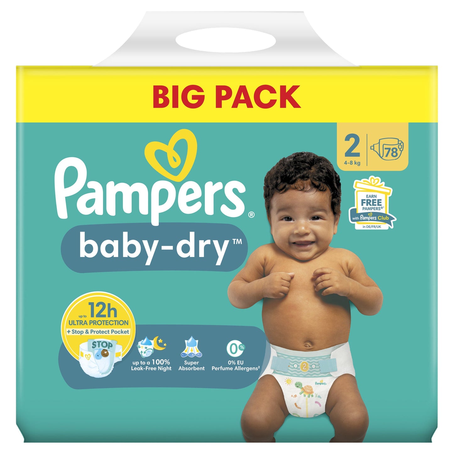 Pampers Windeln Baby Dry 2 (4-8 kg) 78 St./Pack.