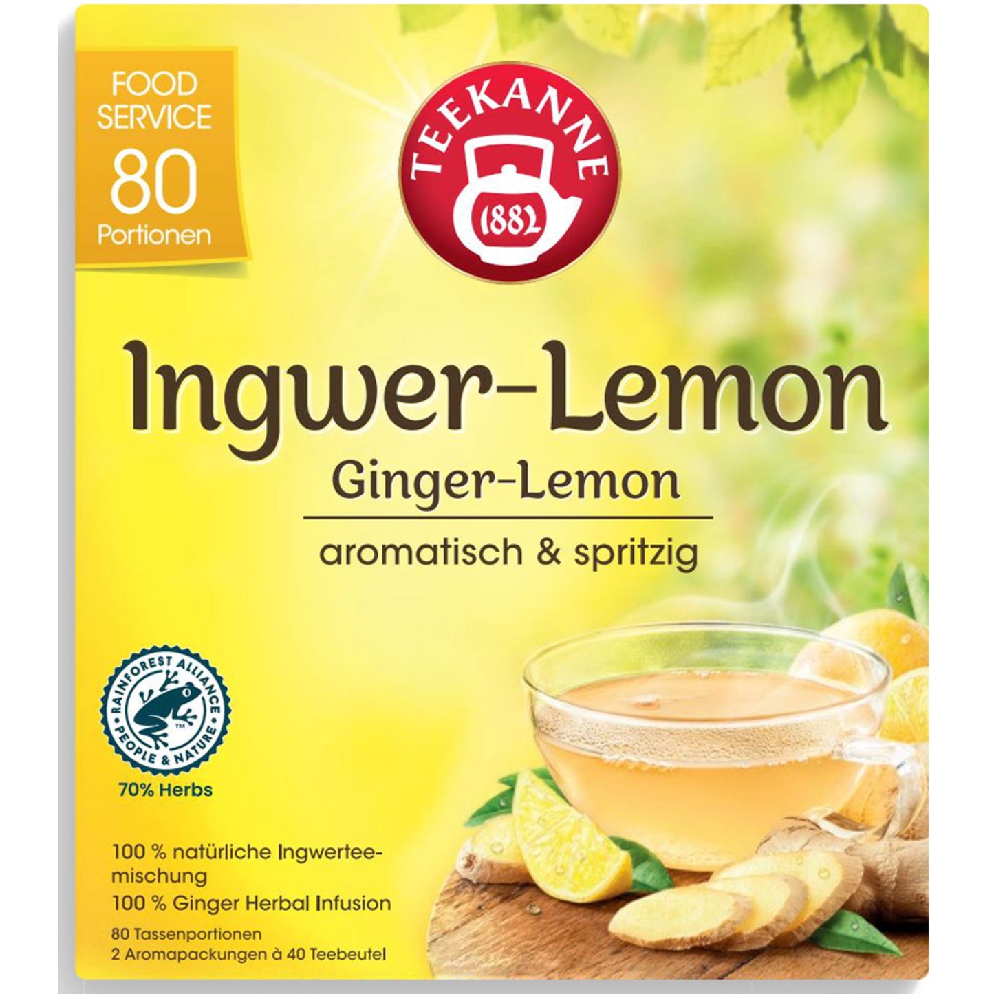 Teekanne Tee Ingwer Lemon 80 Btl./Pack.