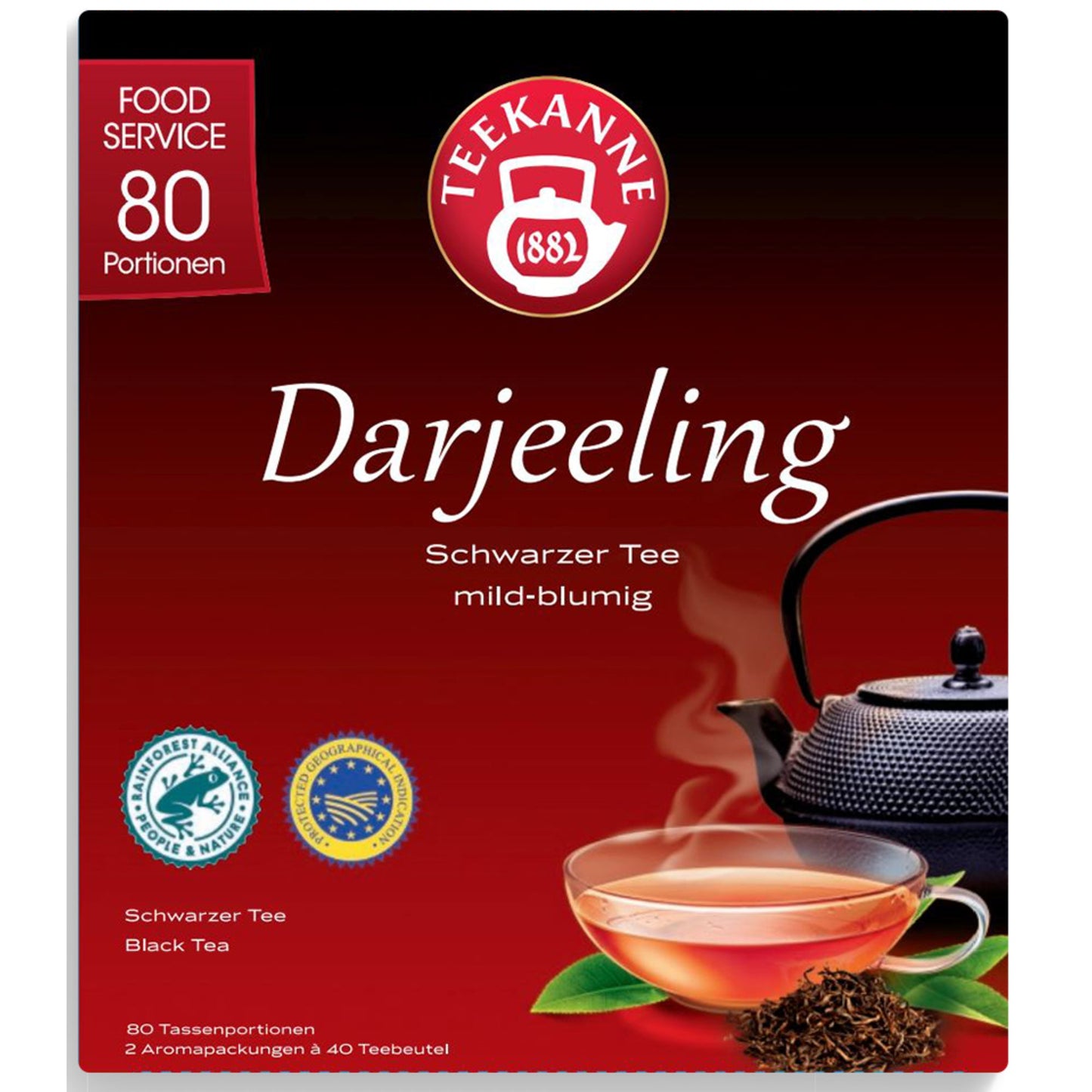 Teekanne Tee Darjeeling 80 Btl./Pack.