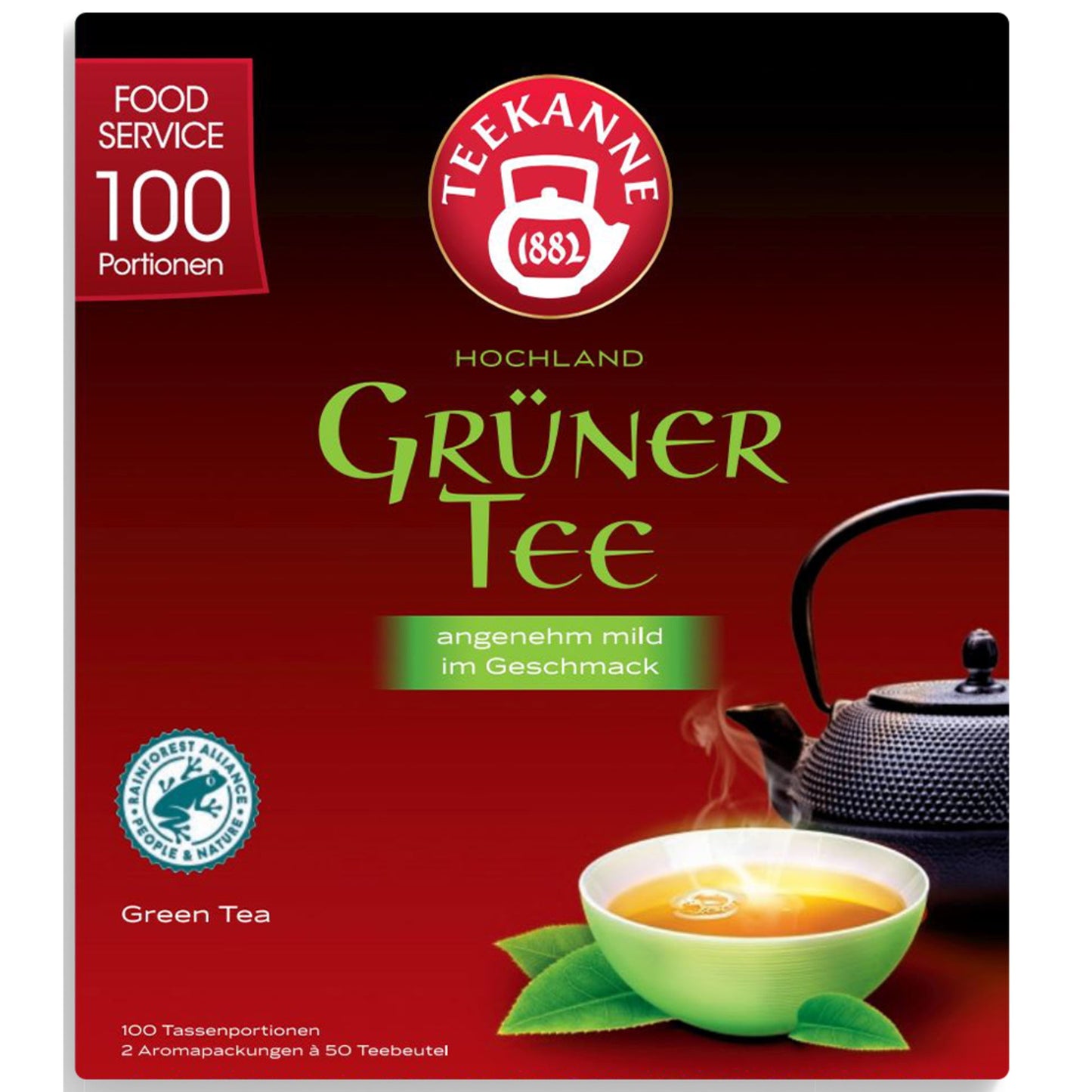 Teekanne Tee Grüner Tee 100 Btl./Pack.