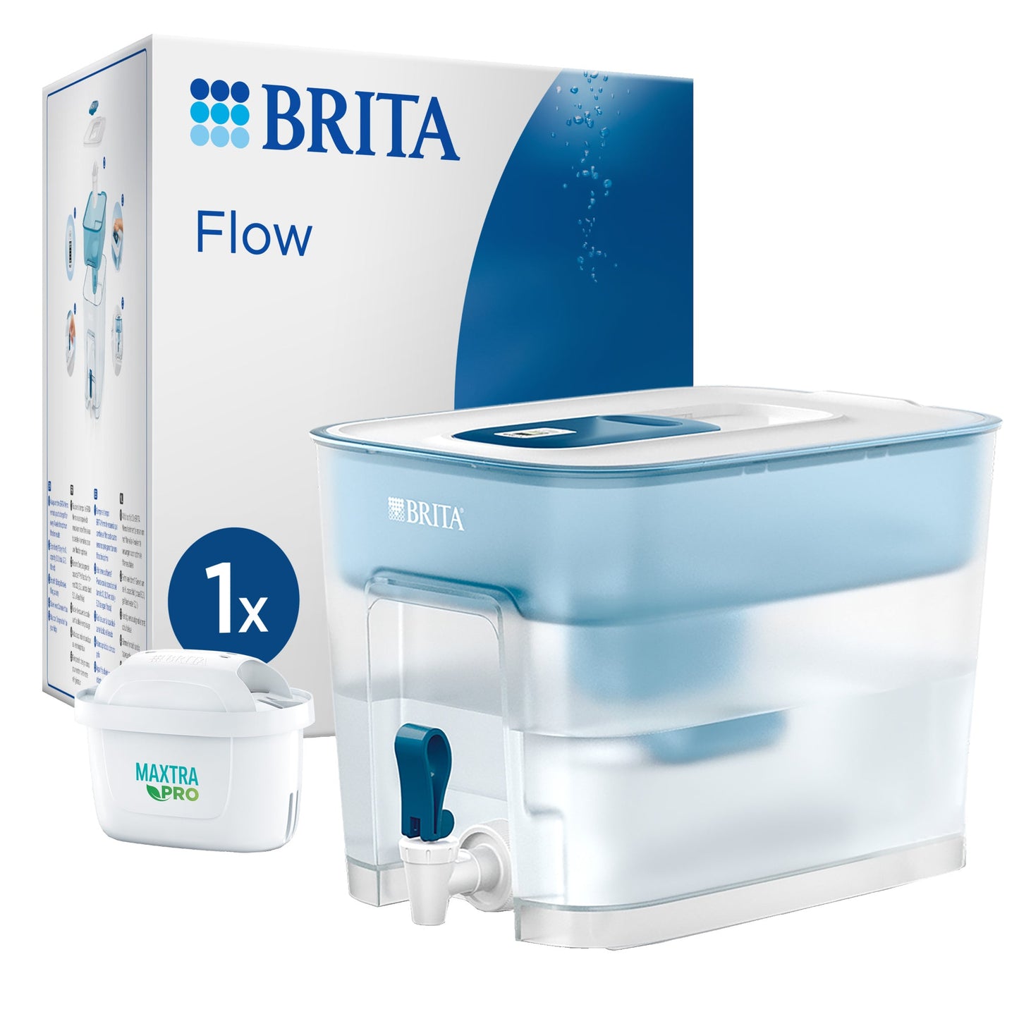 BRITA Wasserfilter Flow 8,2l Kunststoff weiß/petrol