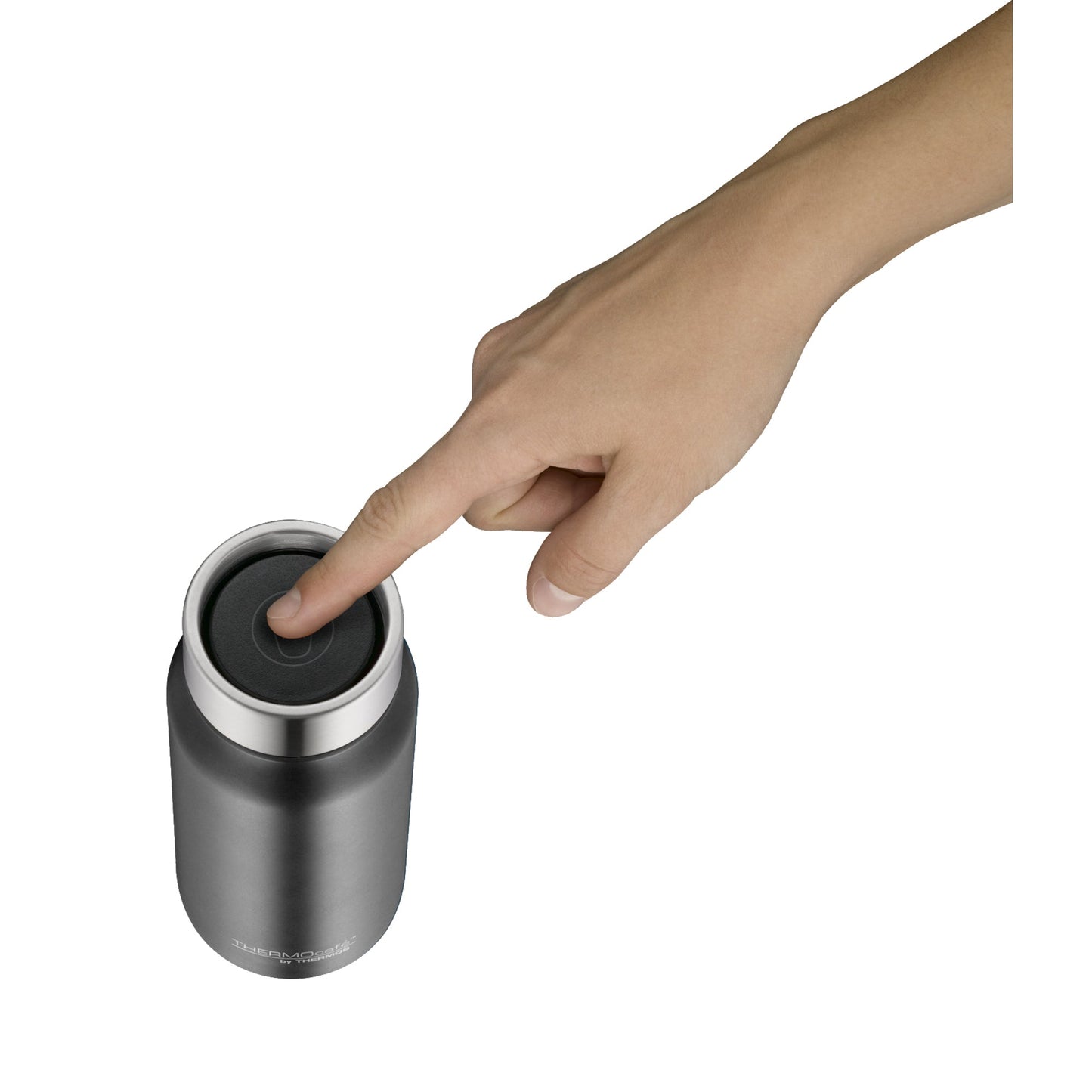 THERMOCAFE BY THERMOS Thermobecher TC Drinking MUG Mehrweg 8,3 x 21 cm (Ø x H) 500ml 18/8 Edelstahl stone grey