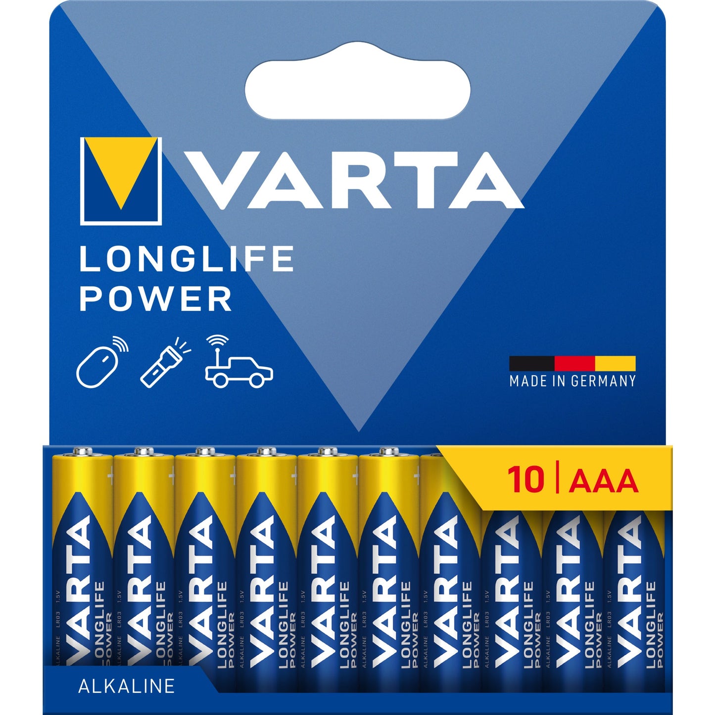 Varta Batterie Longlife Power AAA/Micro LR03 Alkaline 1,5V 10 St./Pack.