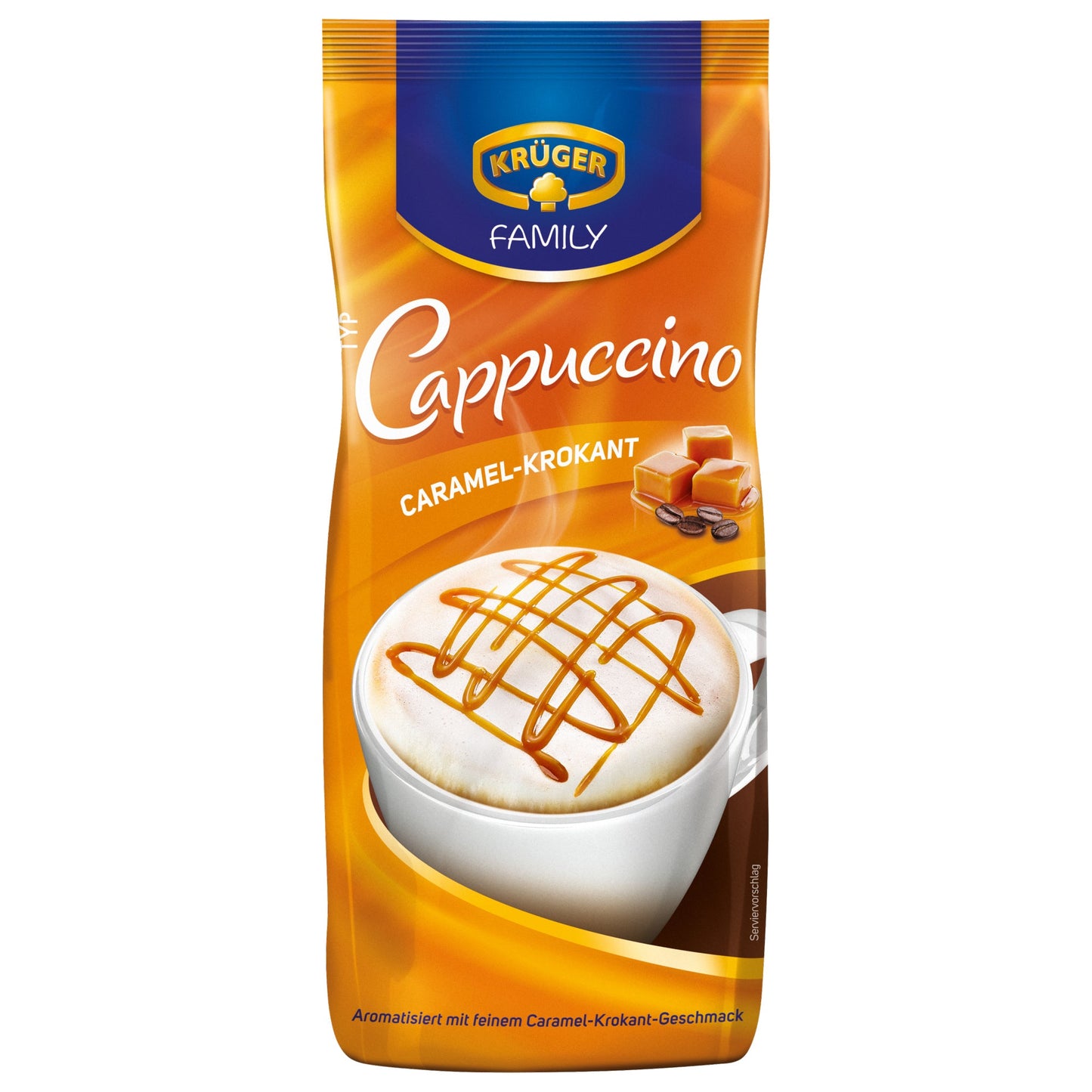KRÜGER FAMILY Cappuccino Caramel-Krokant 500 g/Pack.