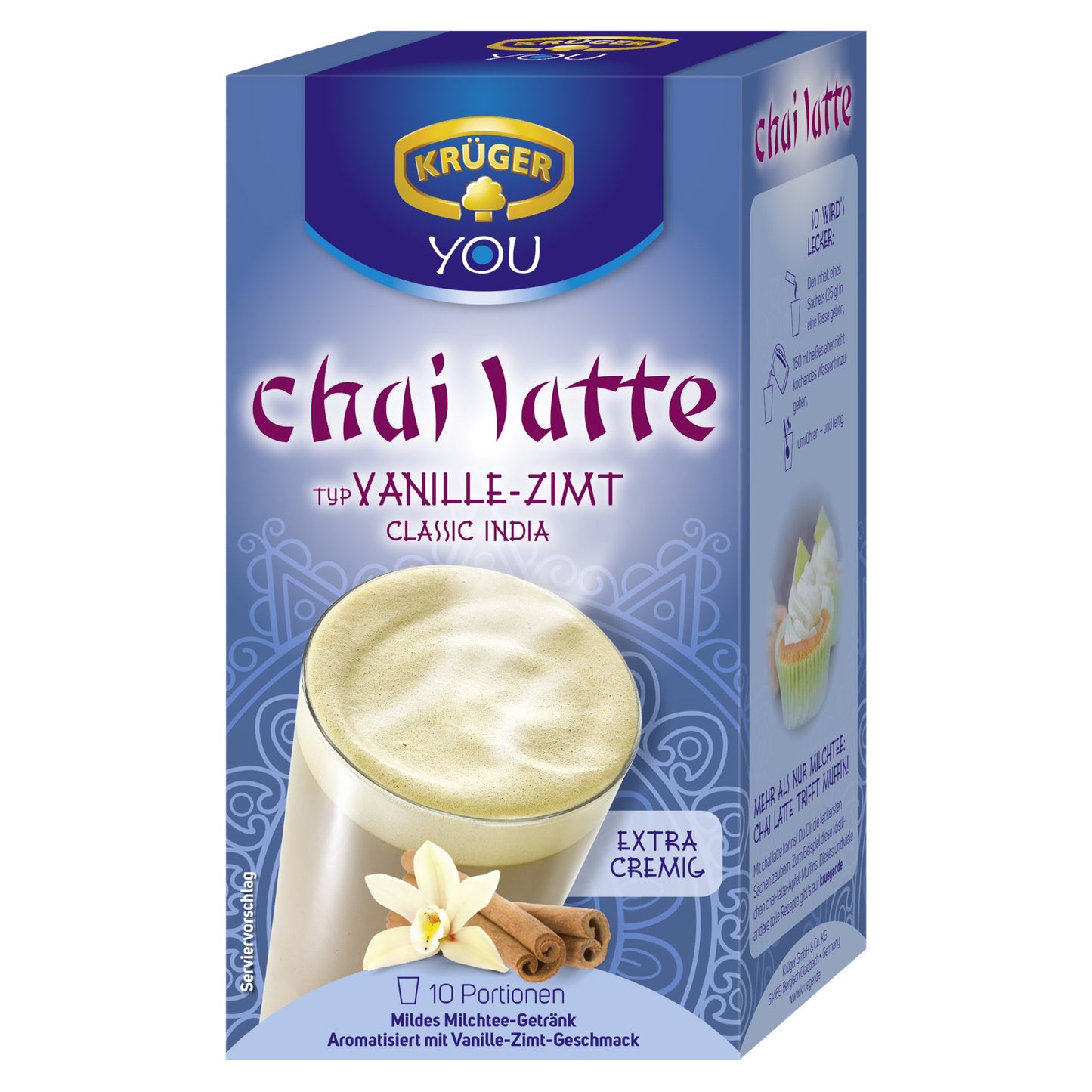 KRÜGER YOU Chai Latte Vanille-Zimt 10 x 25 g/Pack.