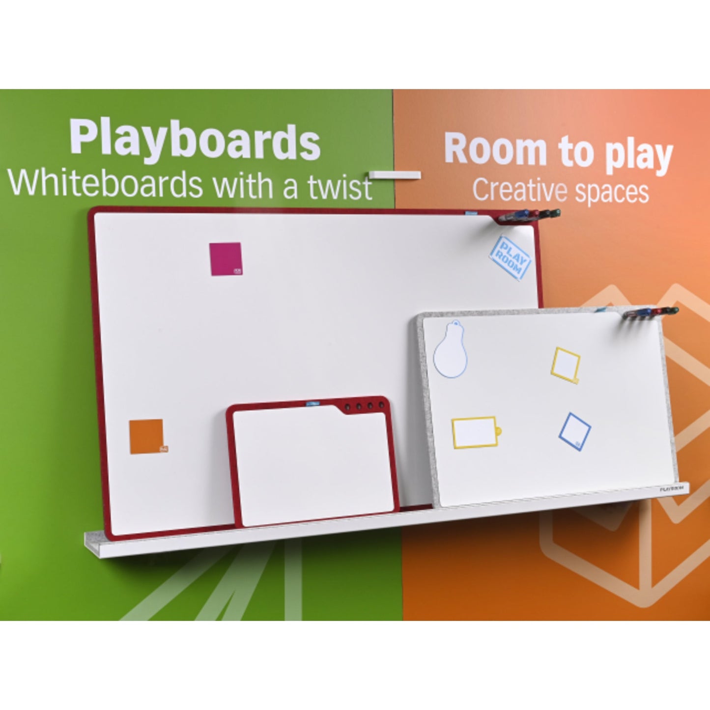 Playroom Regal PLAYBOARD Shelf 1.600 x 30 x 140 mm (B x H x T) 1 Fachboden Metall/PET, recycelt weiß/grau