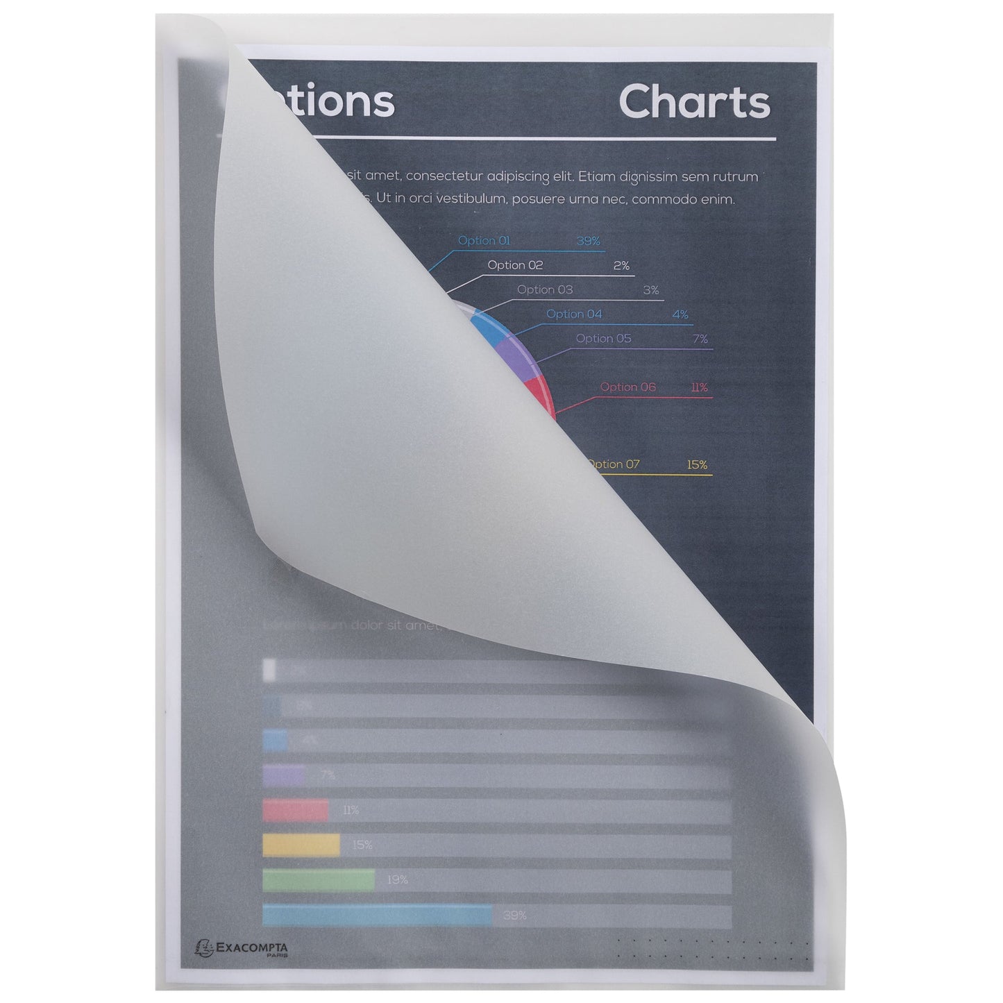 Exacompta Sichthülle DIN A4 oben, rechts offen Transparentpapier weiß transparent 50 St./Pack.