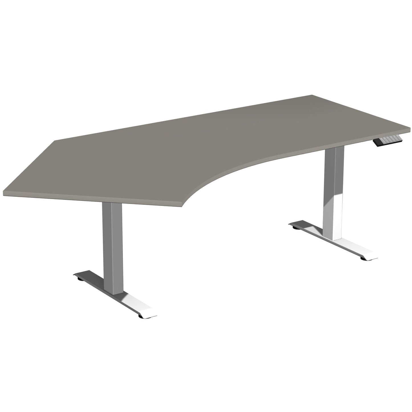 Geramöbel Schreibtisch Elevate Basic Maße: 2.166 x 730-1.230 x 1.130 mm (B x H x T) Dreischicht-Feinspan, melaminharzbeschichtet onyx