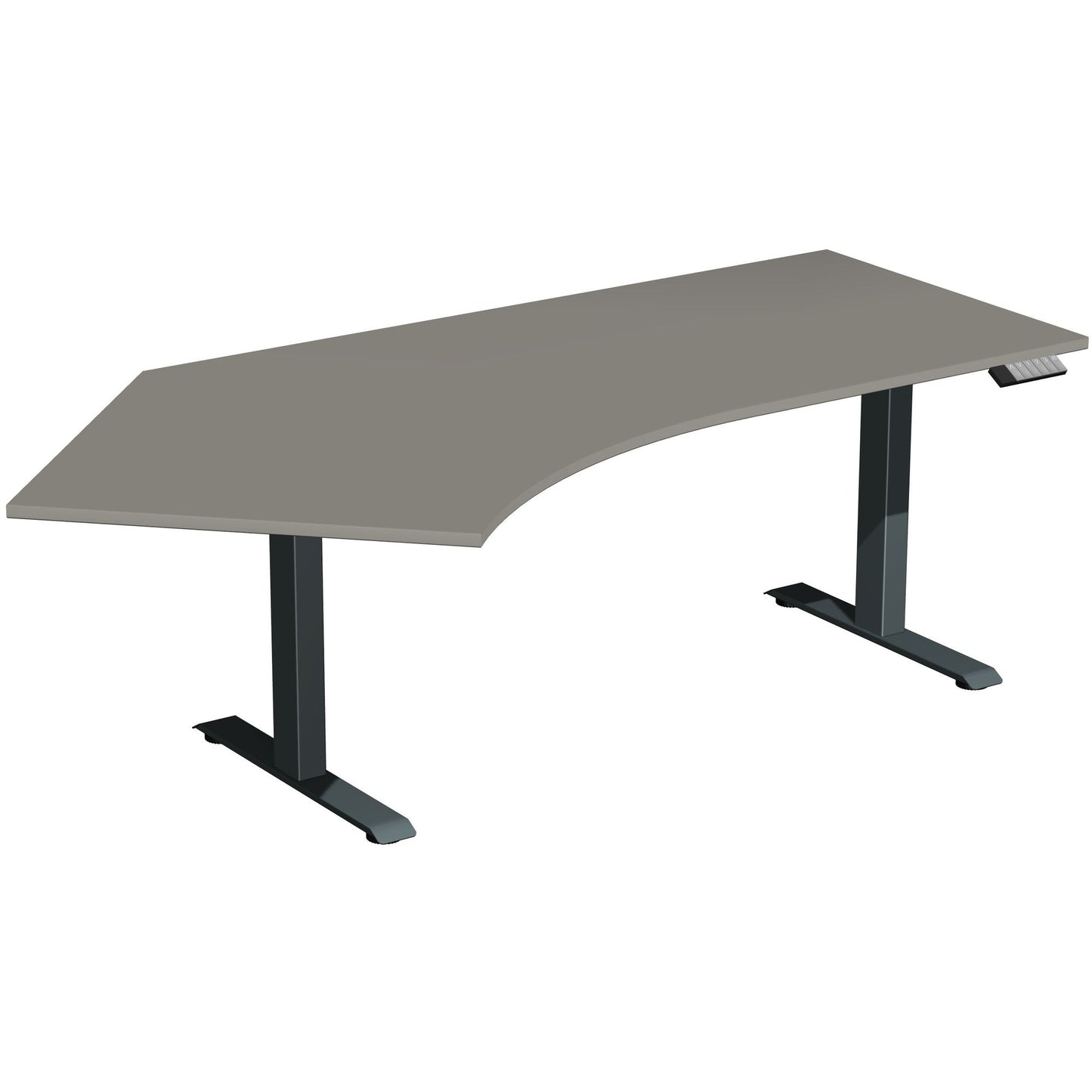Geramöbel Schreibtisch Elevate Basic Maße: 2.166 x 730-1.230 x 1.130 mm (B x H x T) Dreischicht-Feinspan, melaminharzbeschichtet onyx