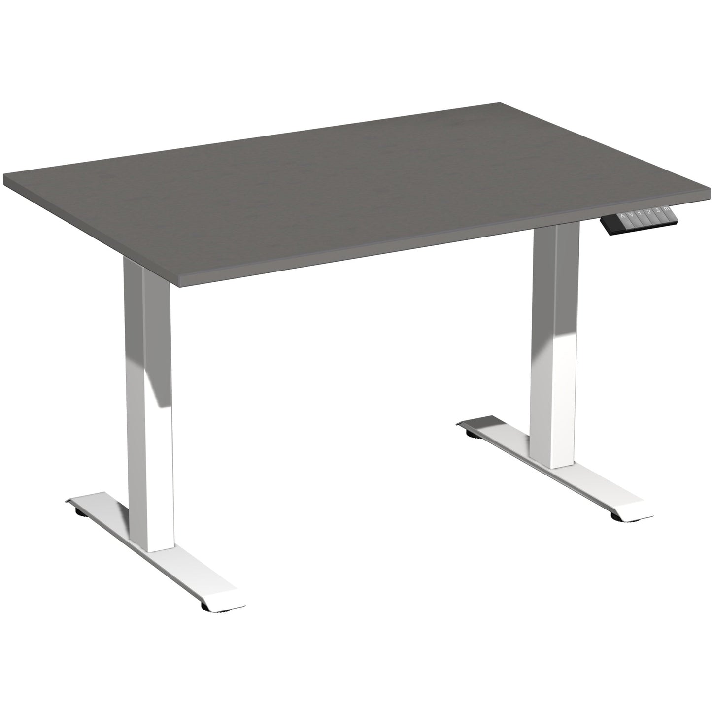Geramöbel Schreibtisch Elevate Plus Maße: 1.200 x 630-1.280 x 800 mm (B x H x T) Dreischicht-Feinspan, melaminharzbeschichtet onyx