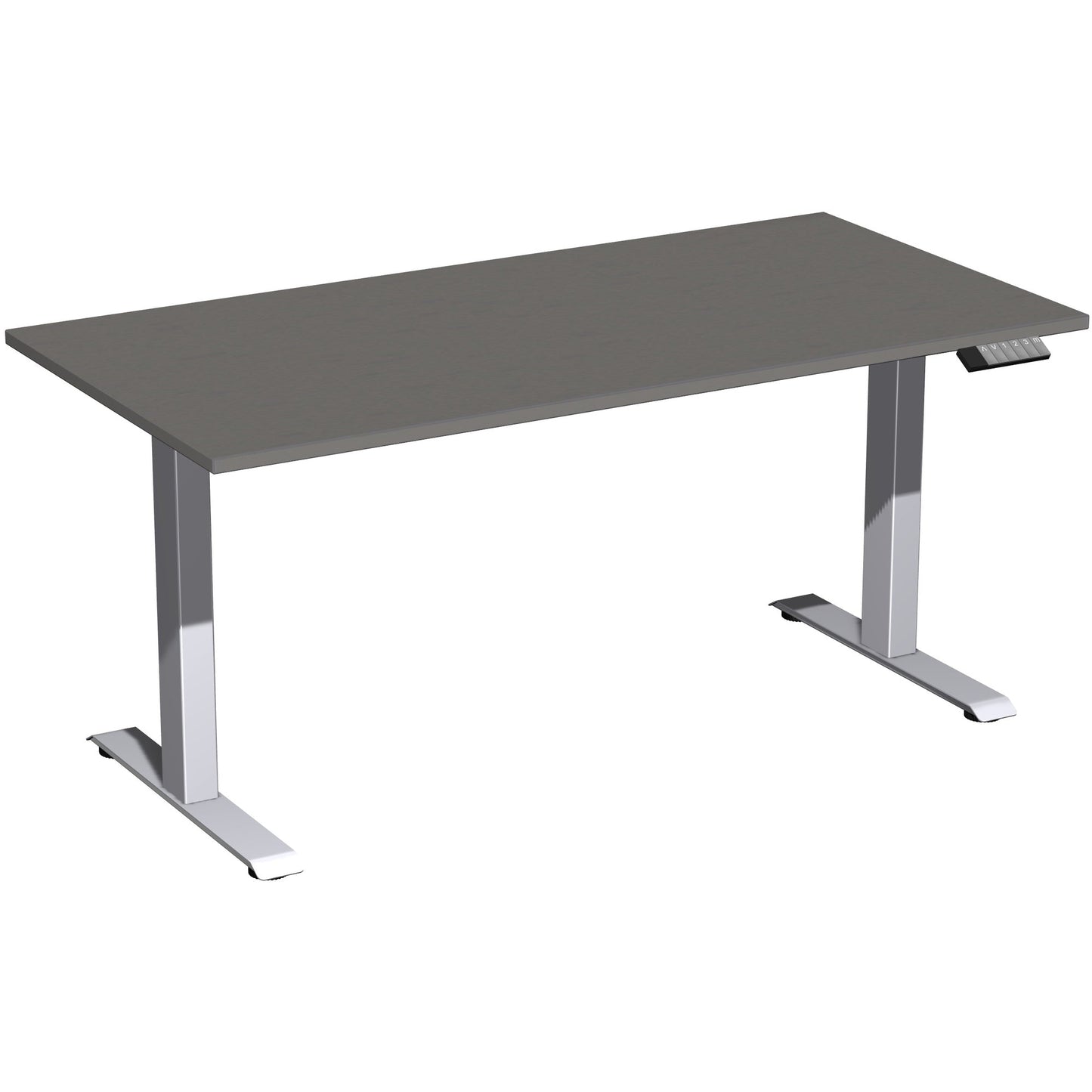 Geramöbel Schreibtisch Elevate Plus Maße: 1.600 x 630-1.280 x 800 mm (B x H x T) Dreischicht-Feinspan, melaminharzbeschichtet onyx