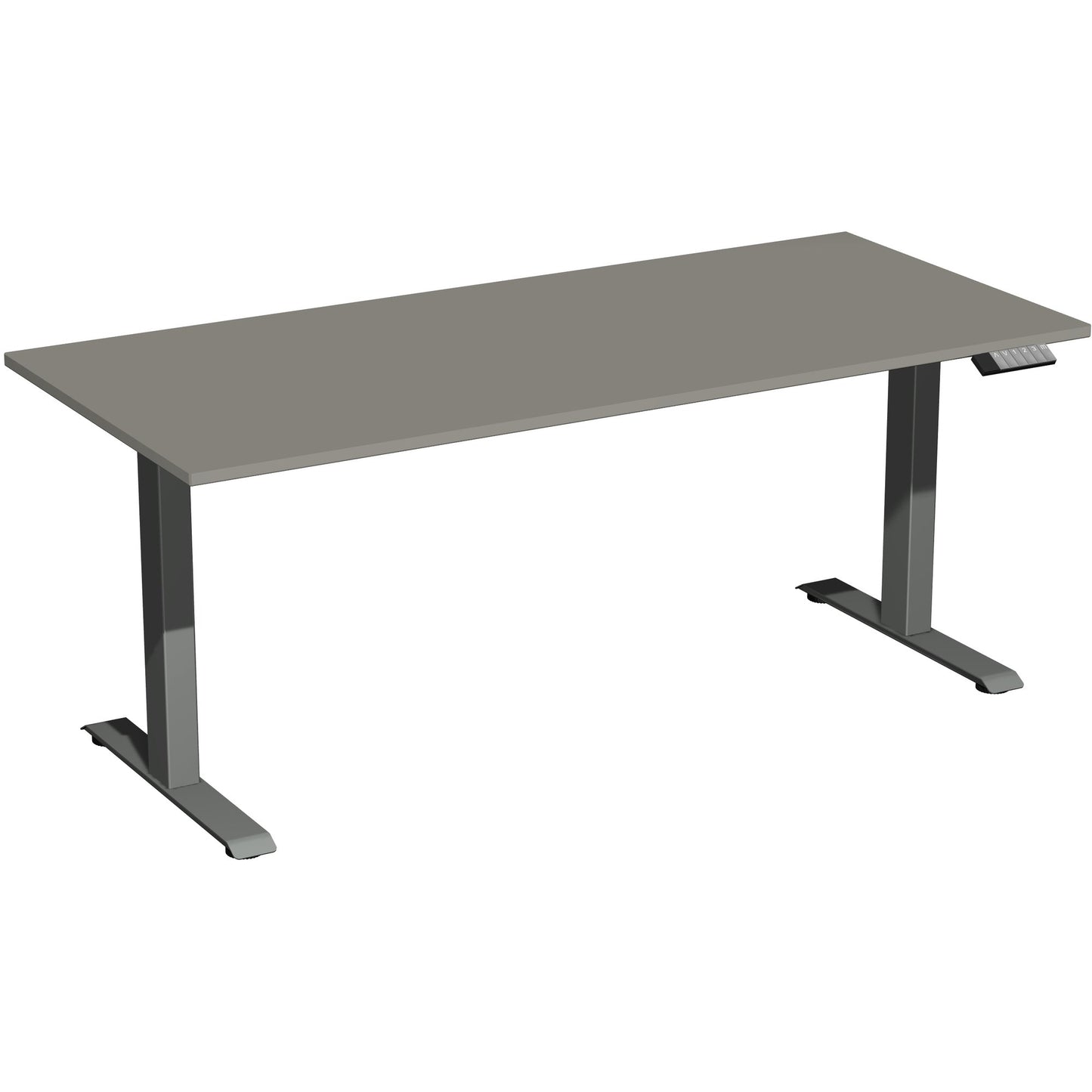 Geramöbel Schreibtisch Elevate Plus Maße: 1.800 x 630-1.280 x 800 mm (B x H x T) Dreischicht-Feinspan, melaminharzbeschichtet onyx