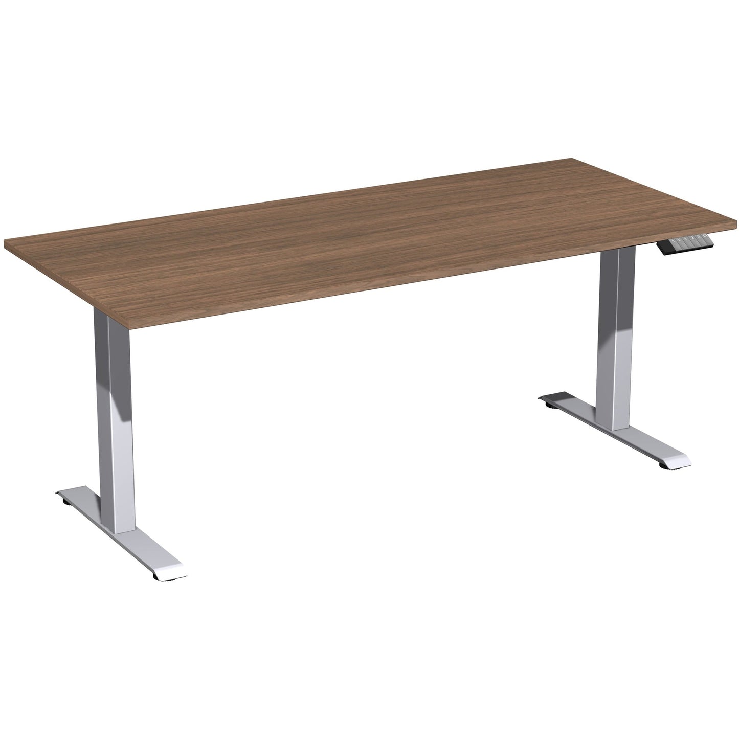 Geramöbel Schreibtisch Elevate Plus Maße: 1.800 x 630-1.280 x 800 mm (B x H x T) Dreischicht-Feinspan, melaminharzbeschichtet nussbaum