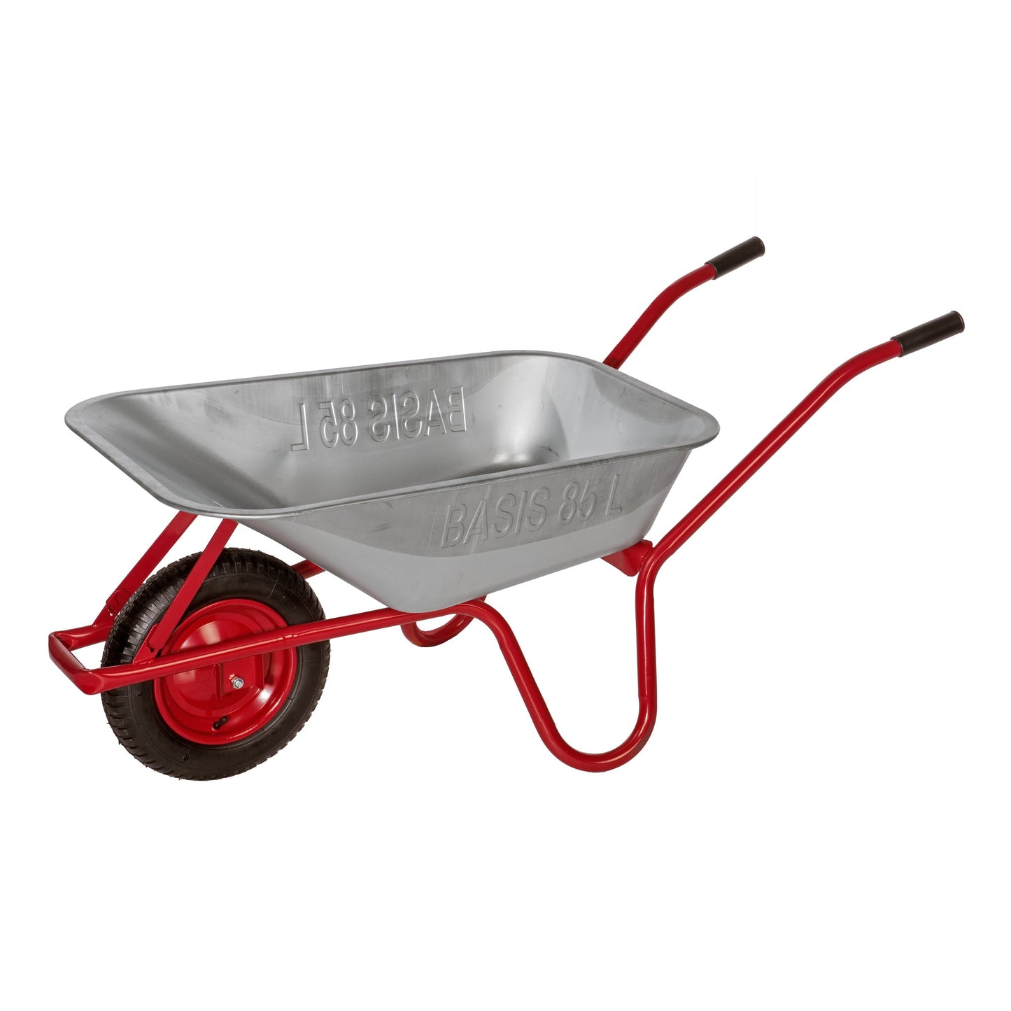pro-bau-tec Schubkarre 59 x 62 x 134 cm (B x H x T) 120kg 85l Mulde: Stahl, verzinkt, Rahmen: Stahl, pulverbeschichtet