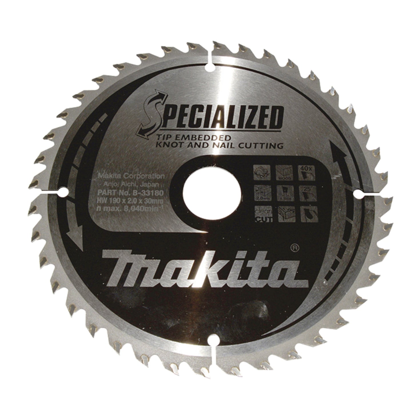 Makita® Sägeblatt SPECIALIZED Handkreissäge 190 x 30 x 2 mm (B x H x T)