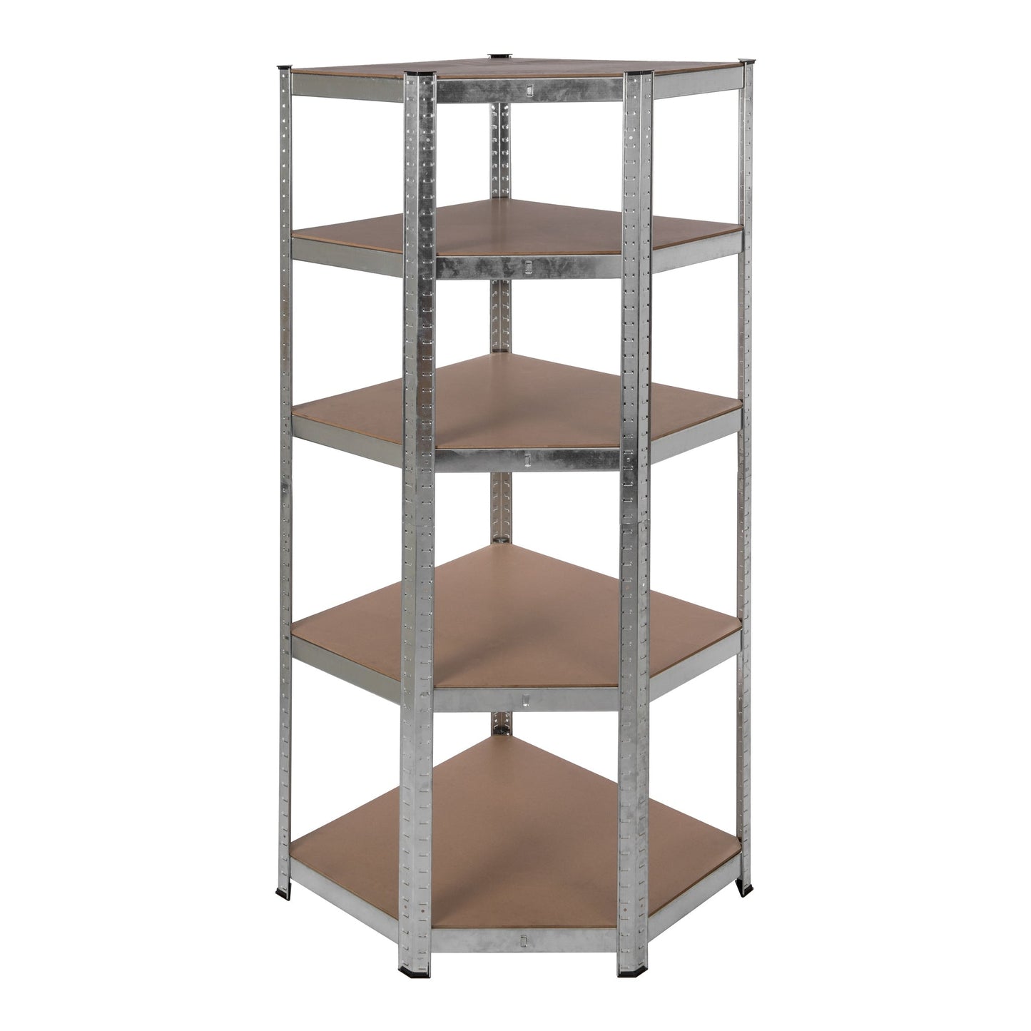 pro-bau-tec Eckregal 700 x 1.800 x 400 mm (B x H x T) 5 Fachböden Stahl, verzinkt