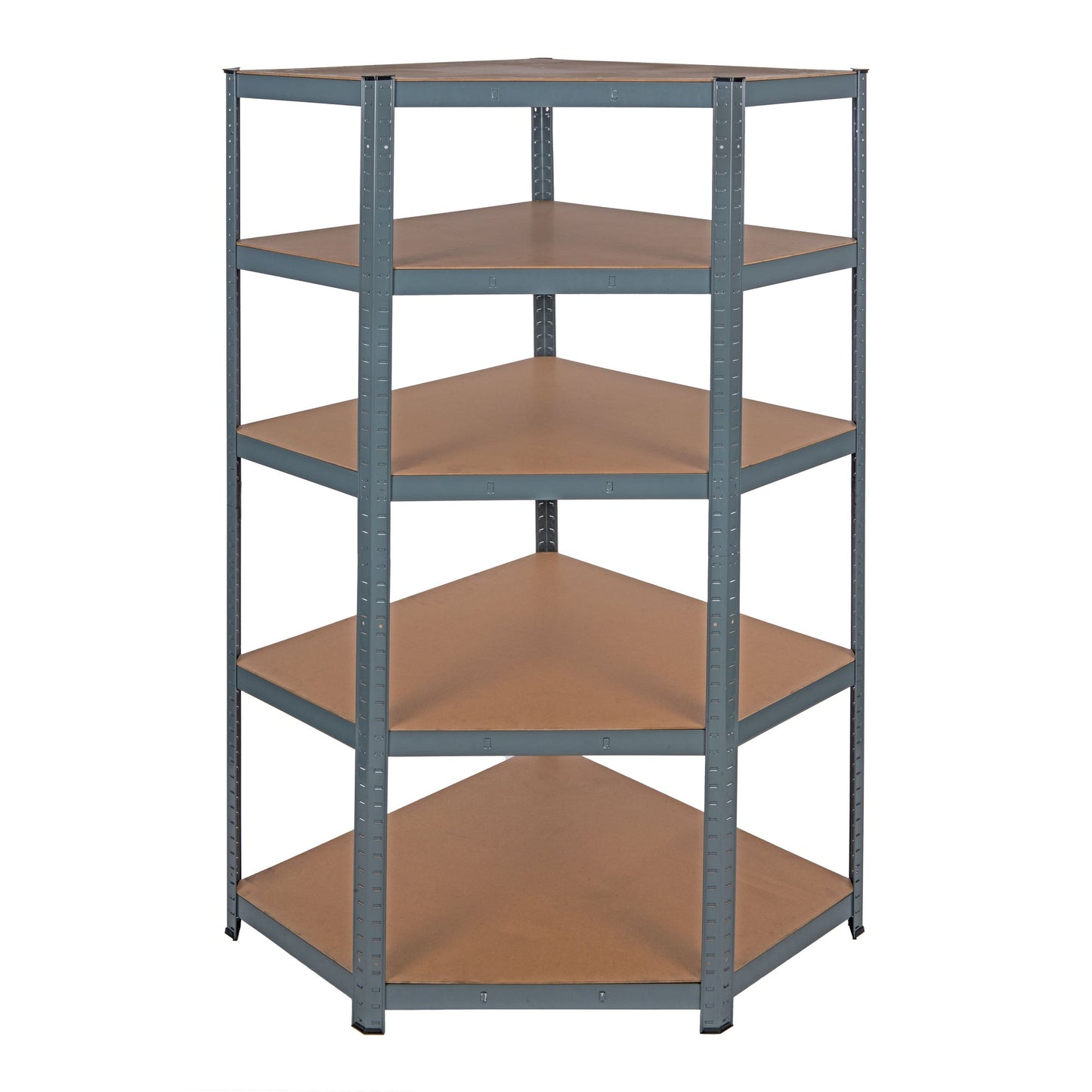 pro-bau-tec Eckregal 900 x 1.800 x 450 mm (B x H x T) 5 Fachböden Stahl, pulverbeschichtet