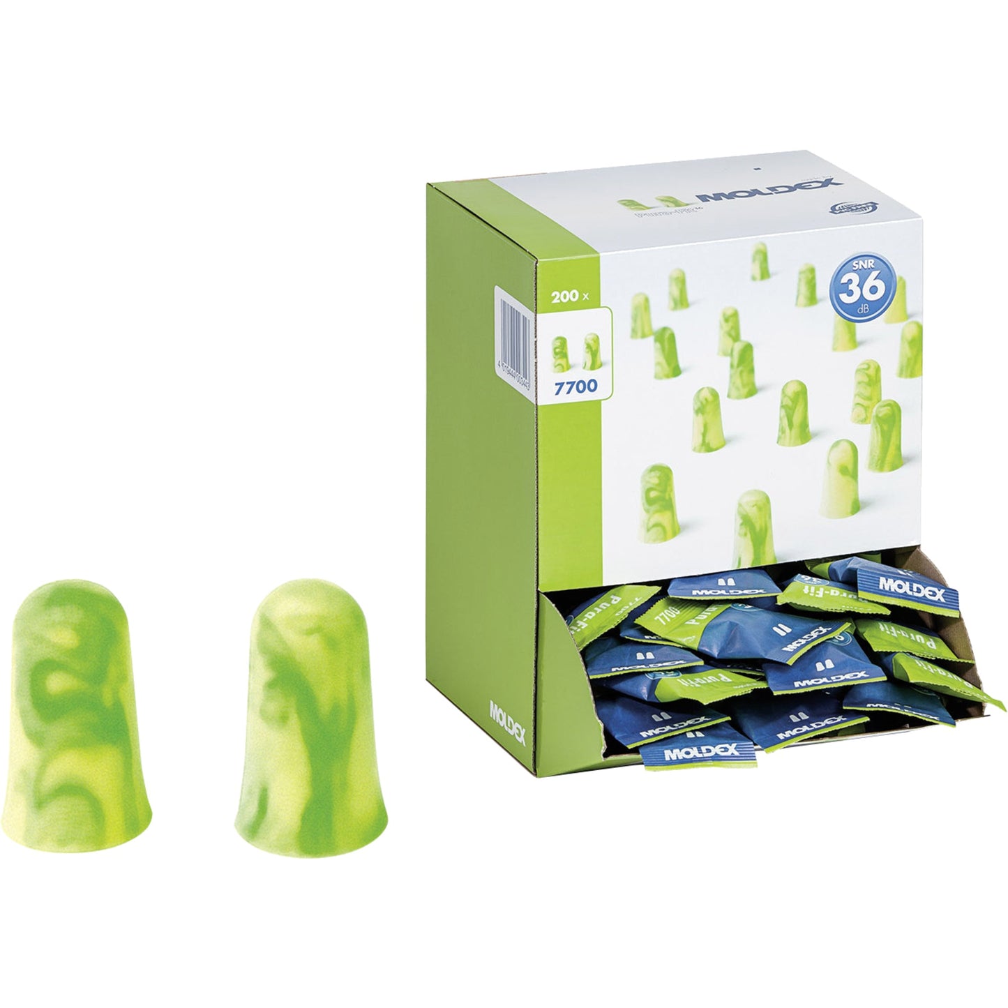 MOLDEX Gehörschutzstöpsel Pura-Fit Polyurethan grüngelb 200 Paar/Pack.