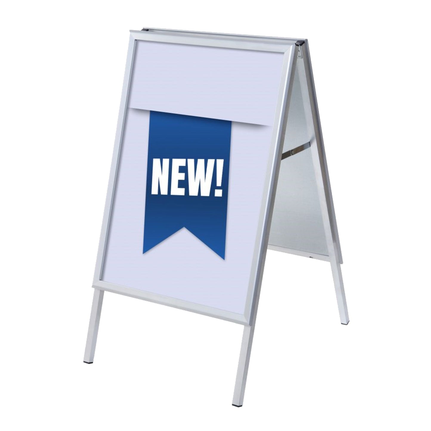 Showdown® Displays Kundenstopper 63,9 x 109,4 x 74,4 cm (B x H x T) DIN A1 Aluminium silber