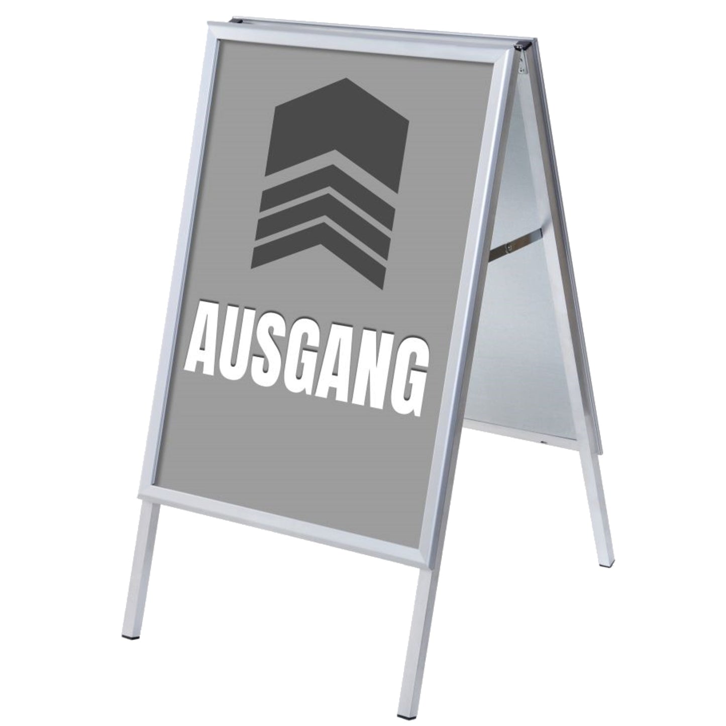 Showdown® Displays Kundenstopper 63,9 x 109,4 x 74,4 cm (B x H x T) DIN A1 Aluminium silber