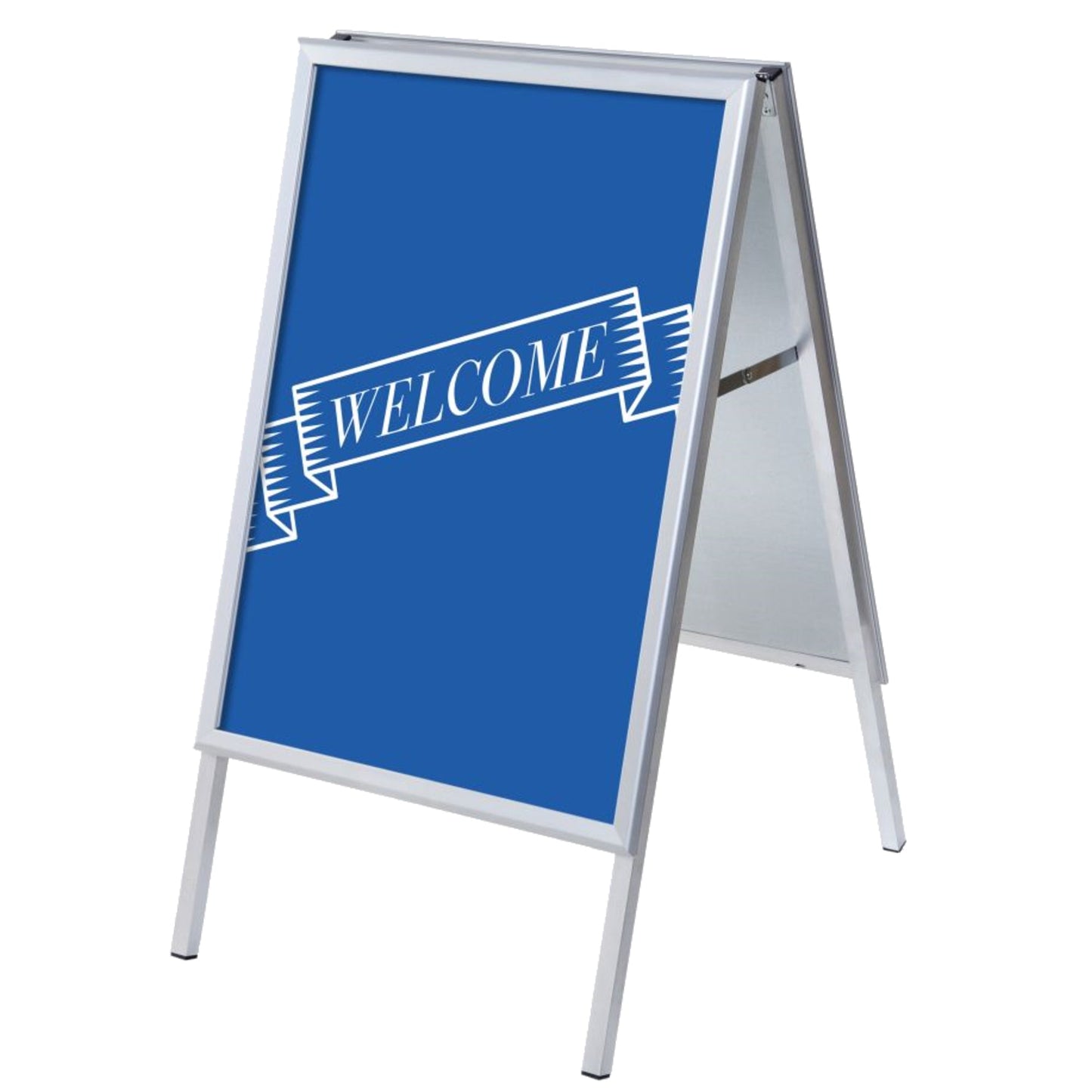 Showdown® Displays Kundenstopper 63,9 x 109,4 x 74,4 cm (B x H x T) DIN A1 Aluminium silber