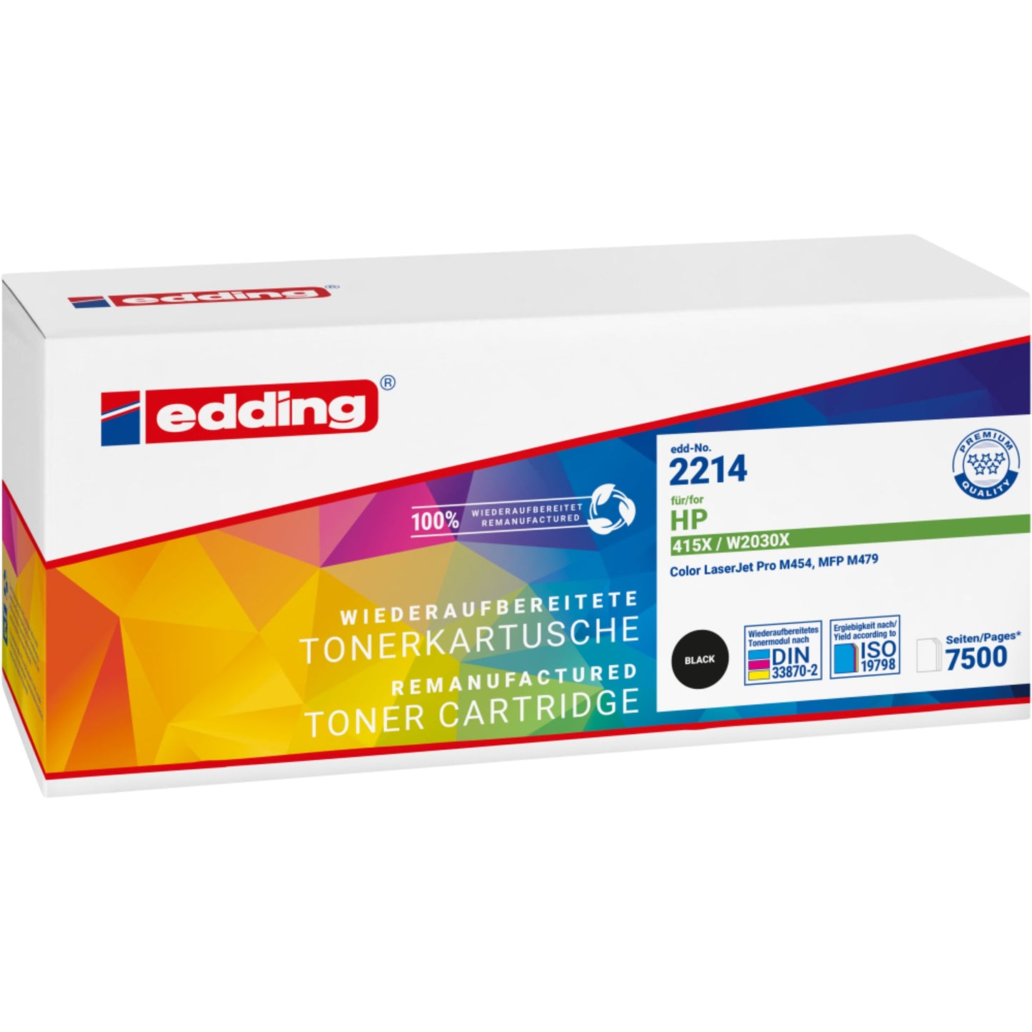 edding Toner kein Originalzubehör Kompatibel mit: HP 415X EDD-2214 ca. 7.500 Seiten schwarz