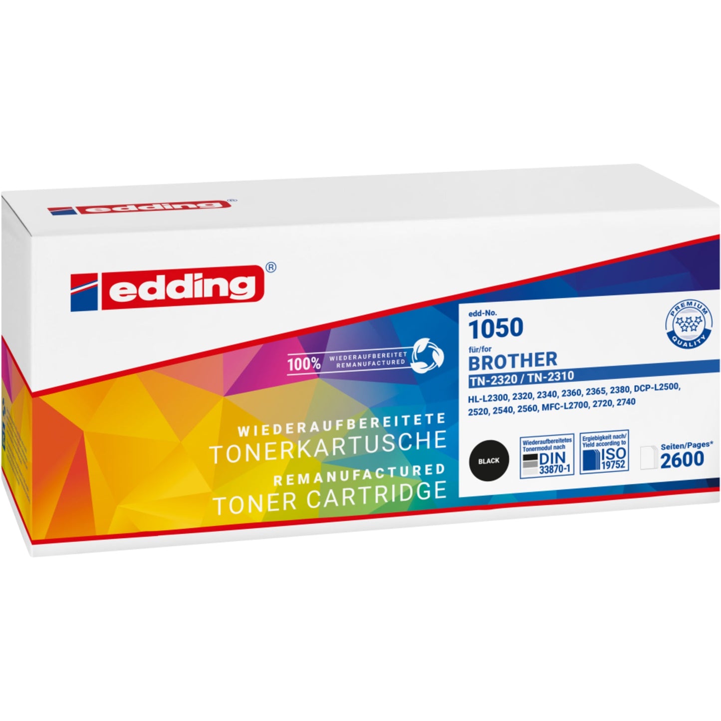 edding Toner kein Originalzubehör Kompatibel mit: Brother TN-2320 EDD-1050 ca. 2.600 Seiten schwarz