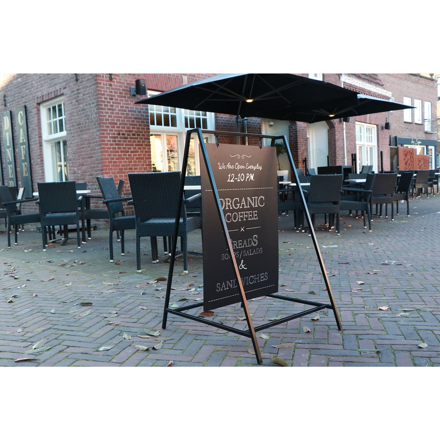 Showdown® Displays Kundenstopper Swing 57,2 x 95,5 x 96,6 cm (B x H x T) Stahl schwarz