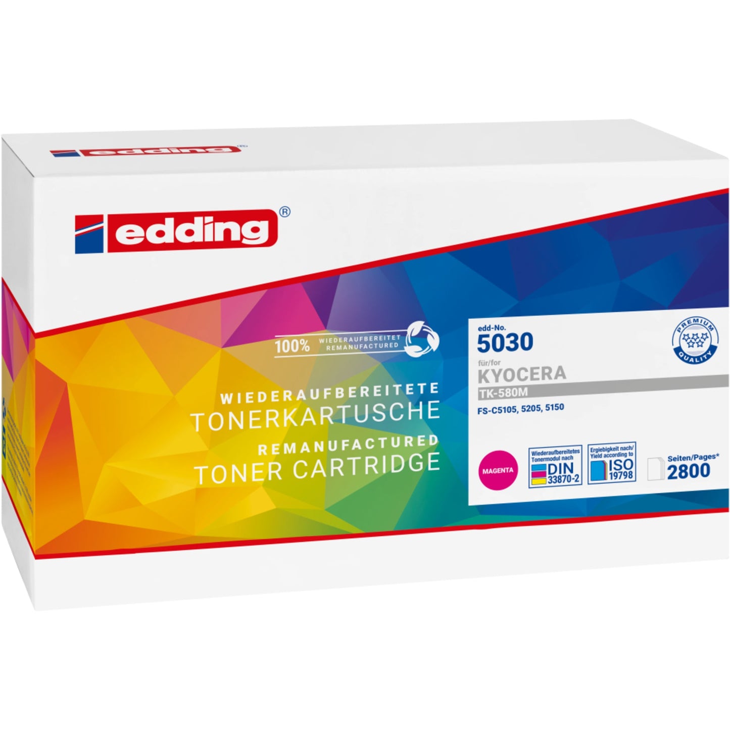 edding Toner kein Originalzubehör Kompatibel mit: KYOCERA TK-580M EDD-5030 ca. 2.800 Seiten magenta